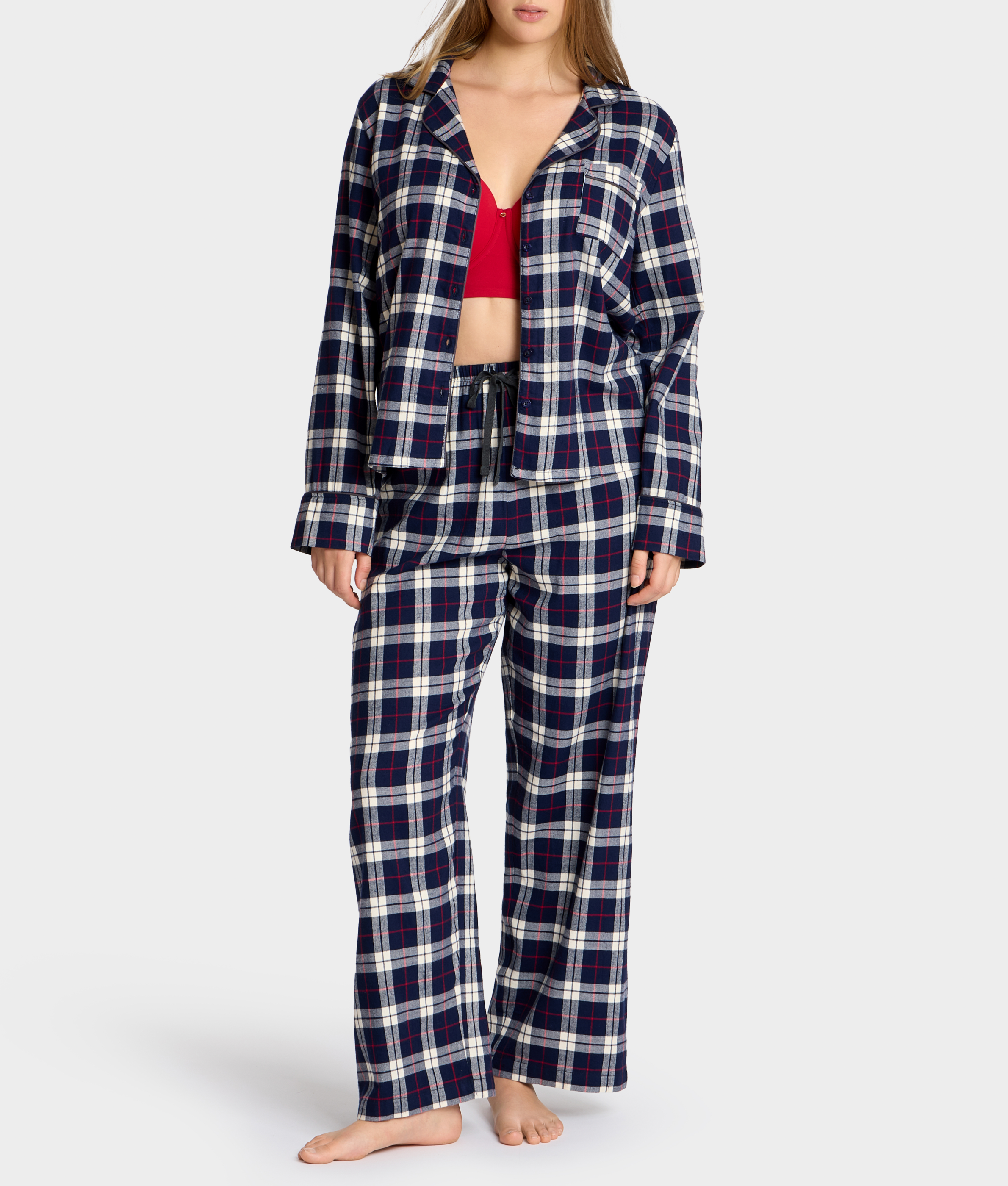 The Cozy Plaid Brushed Cotton Pajama Set thumbnail 2