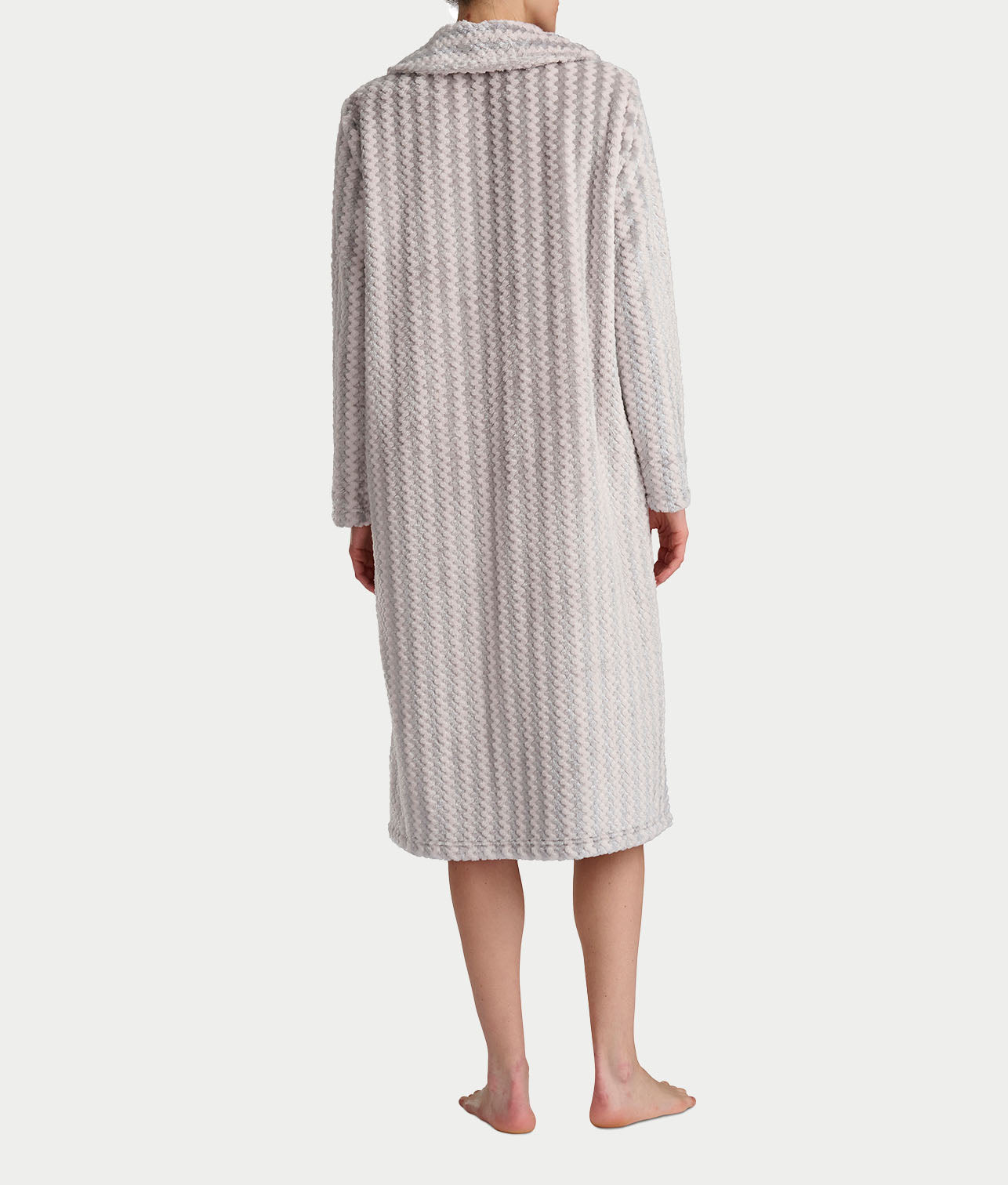 Plush Long Sleeve 47" Shawl Collar Zip Robe thumbnail 2