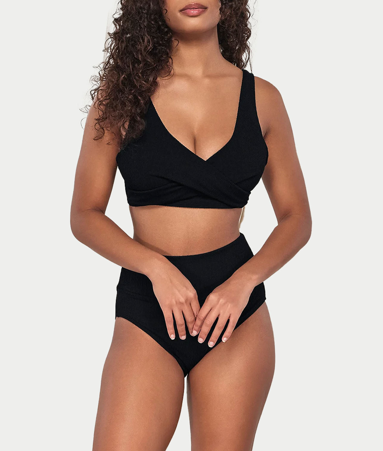 Pacifica Hannah Fold-Over High-Waist Bikini Bottom thumbnail 3