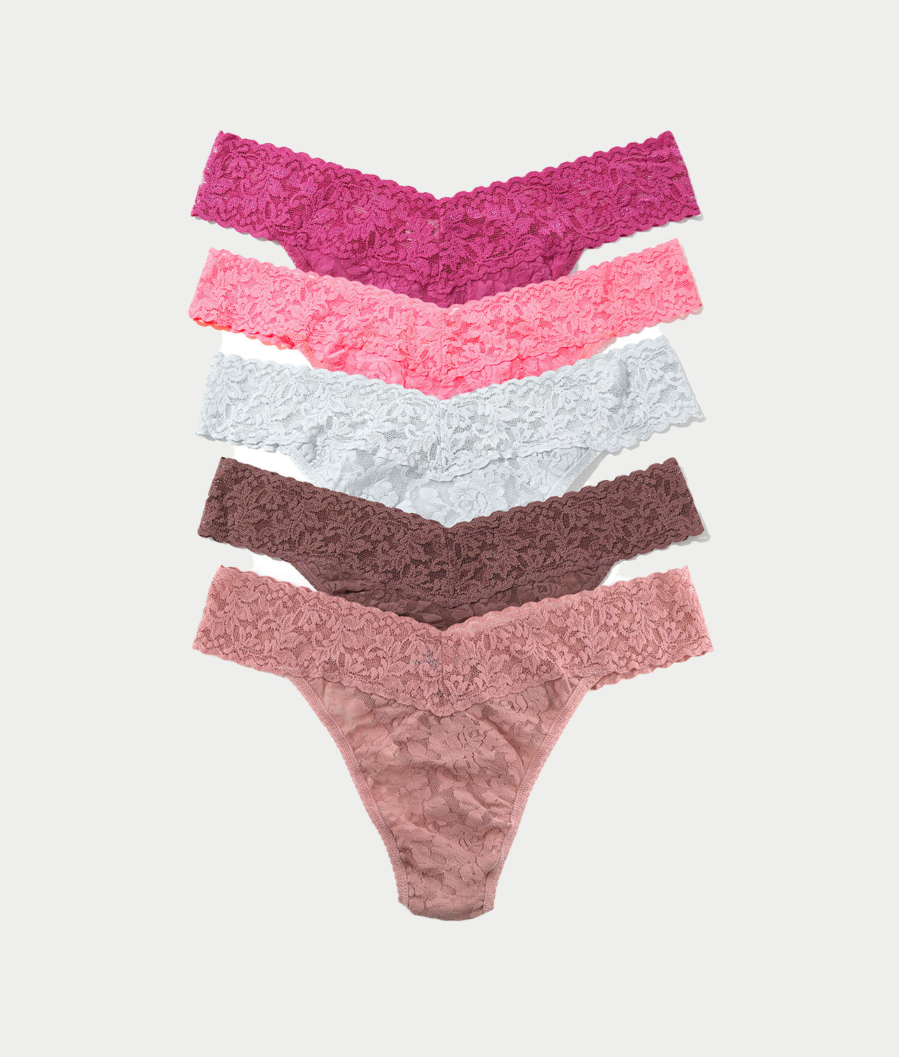Signature Lace Original Rise Thong Fashion 5-Pack thumbnail 3