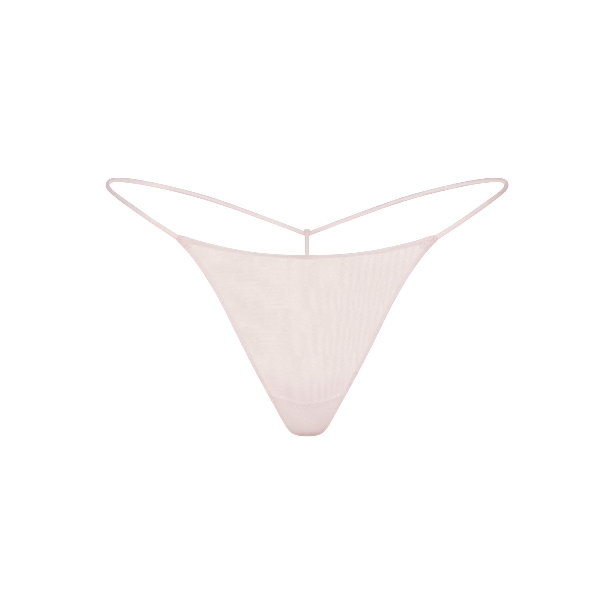 ULTRA FINE MESH STRING THONG | BARELY PINK
