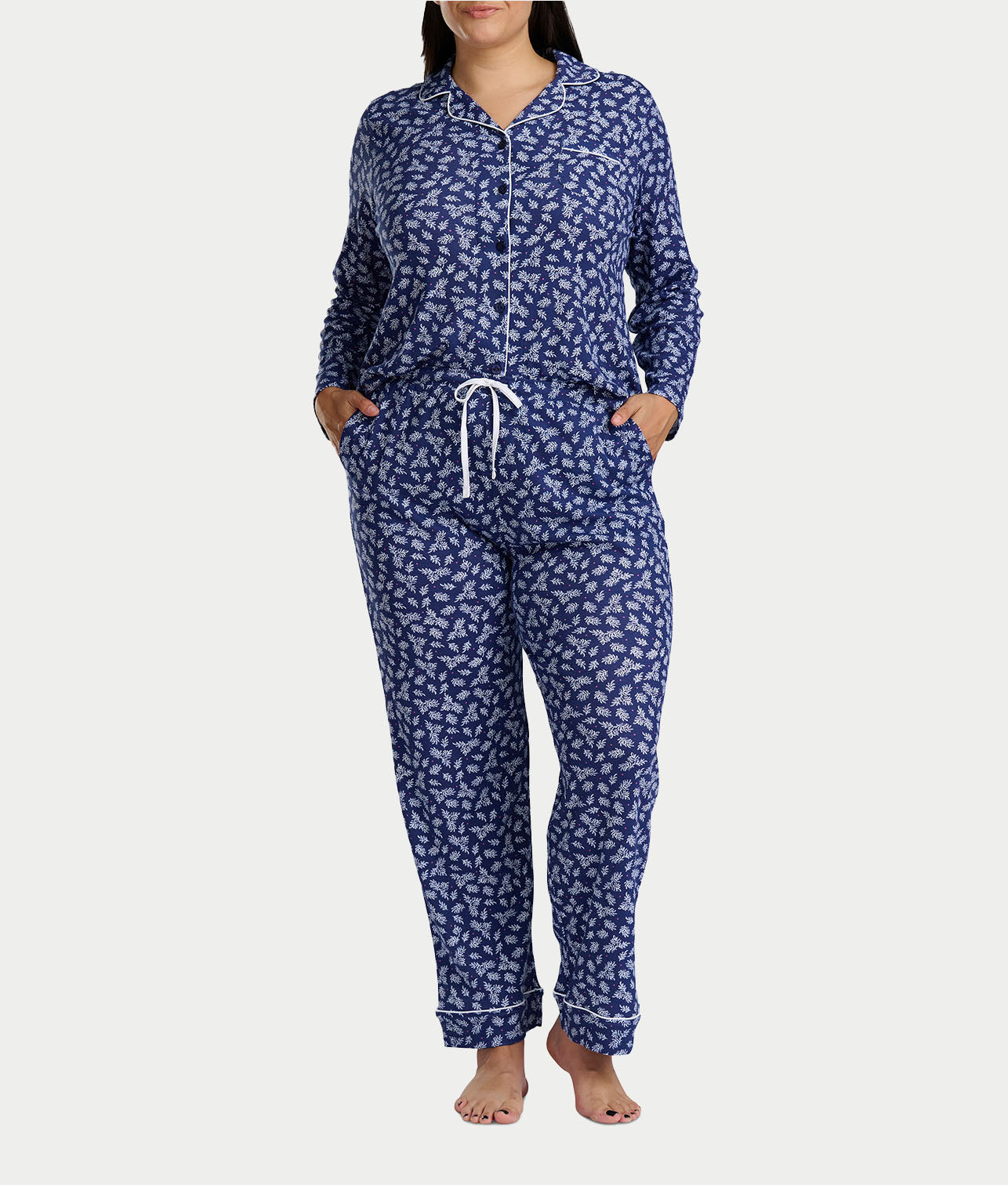Jolly & Bright Long Sleeve Notch Pajama Set thumbnail 2