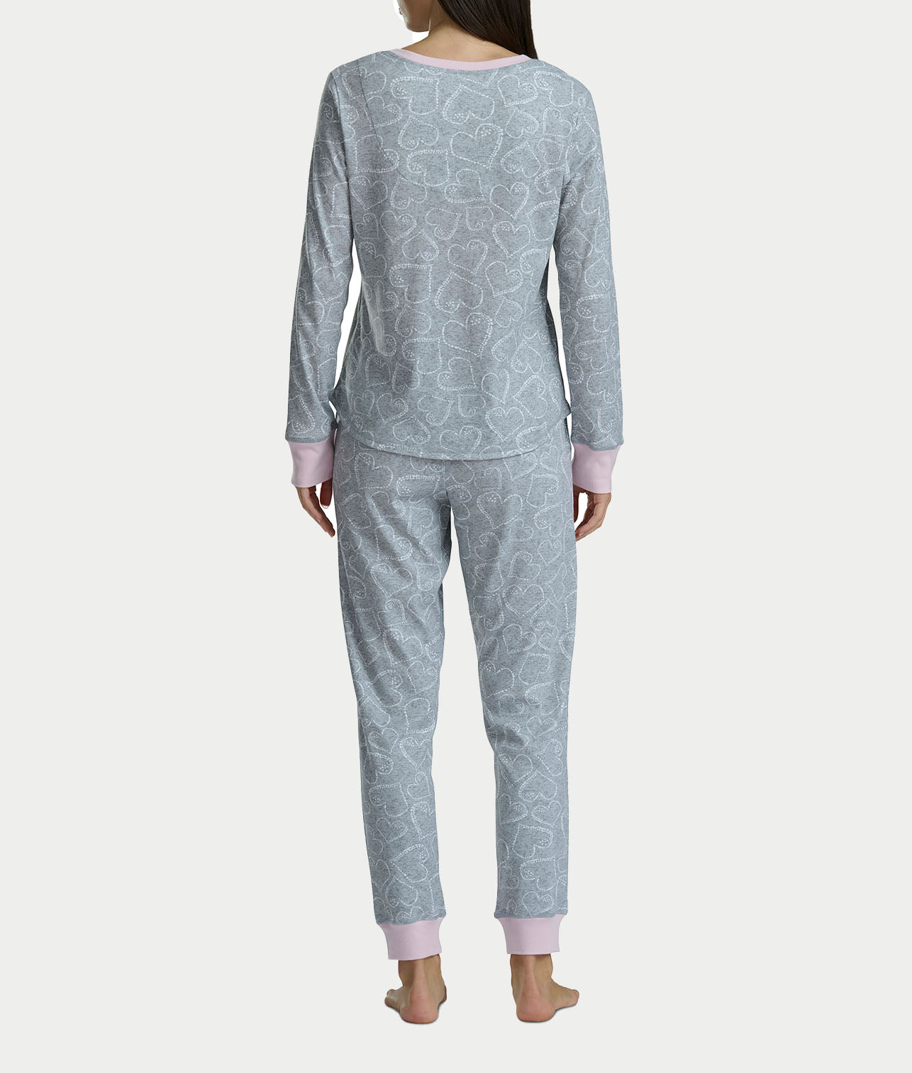 Long Sleeve Rib Henley Jogger Set thumbnail 2