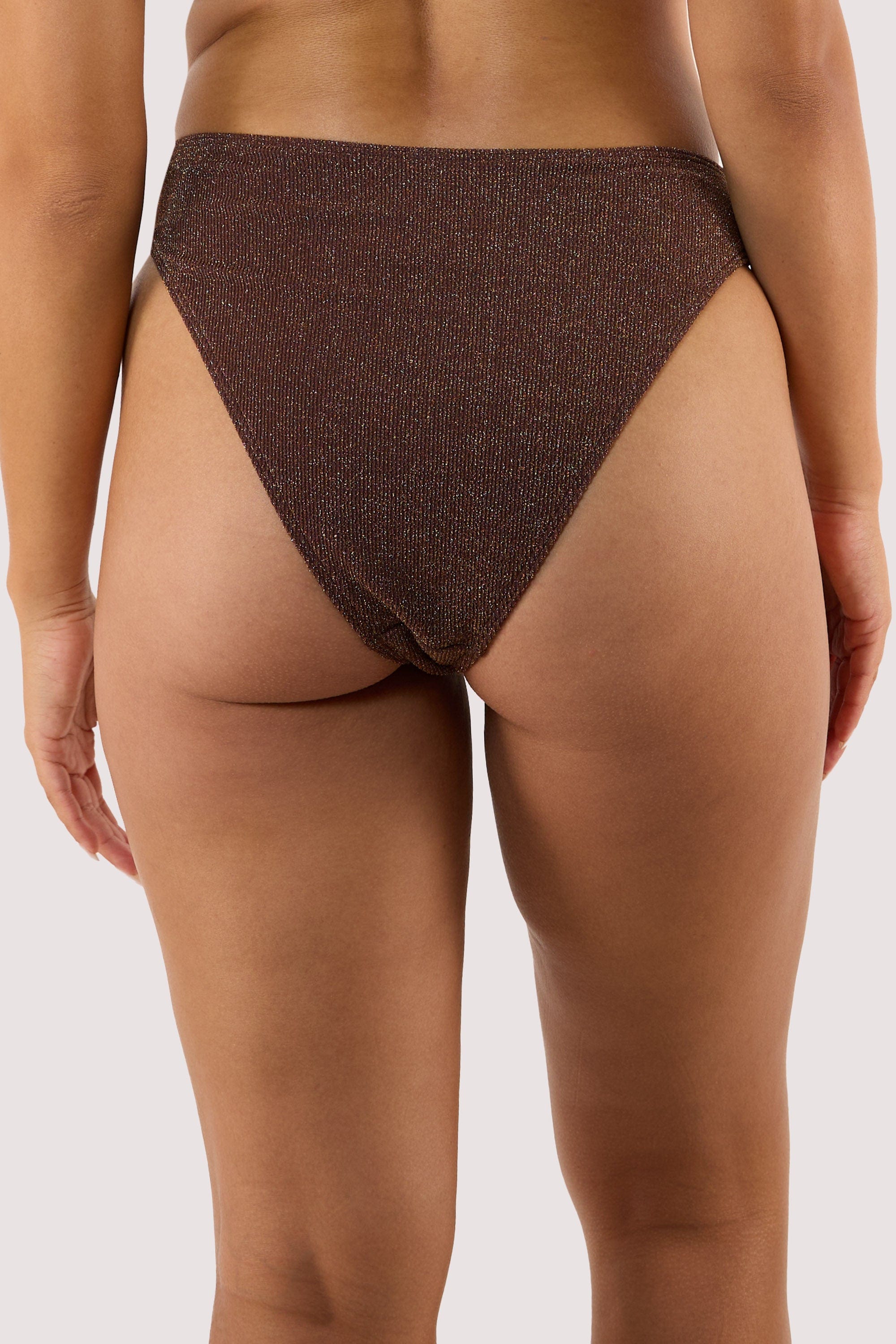 Amber Bronze High Waist Leg Bikini Bottom thumbnail 2