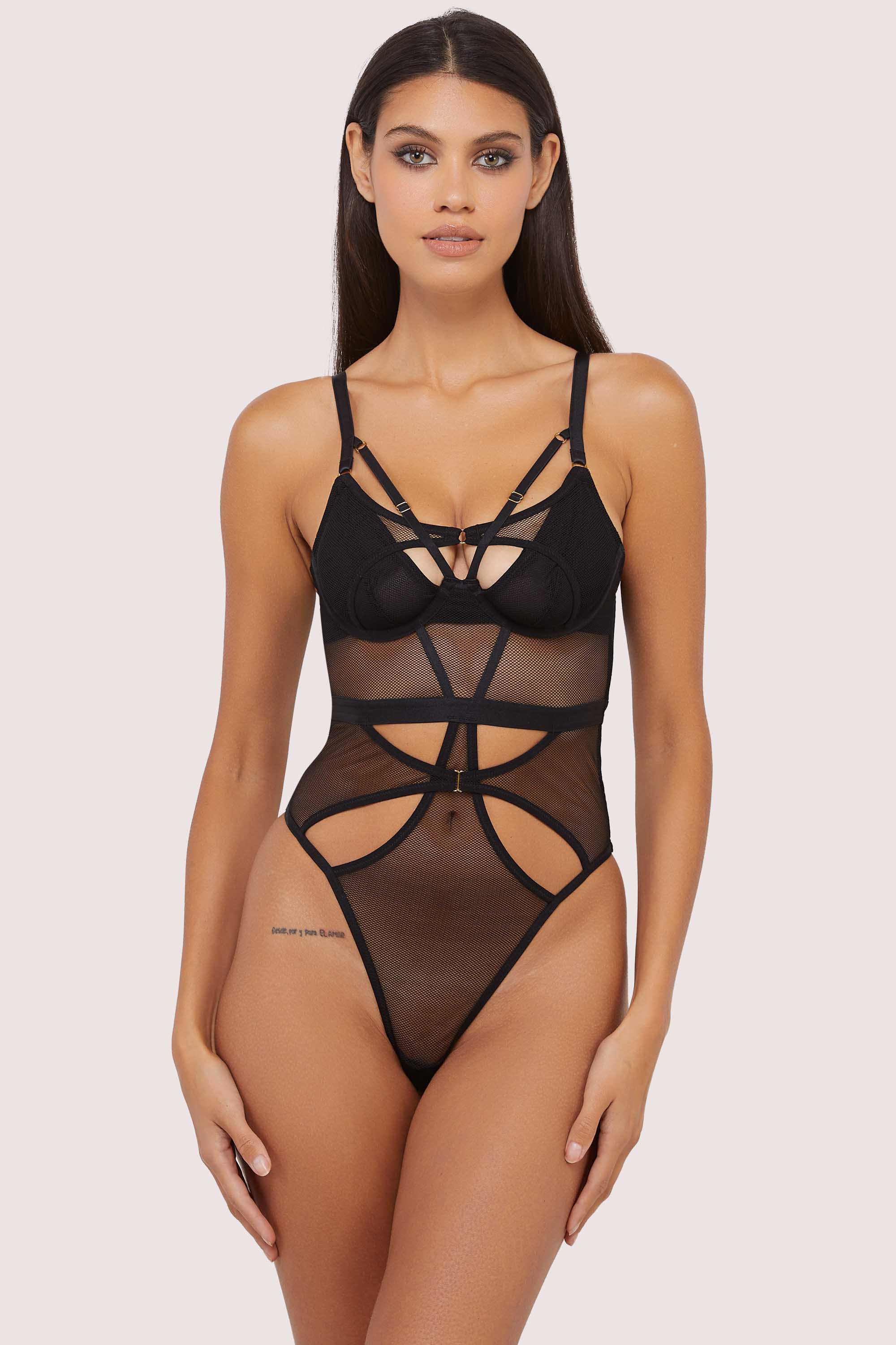 Erin Black Mirco Fishnet Body