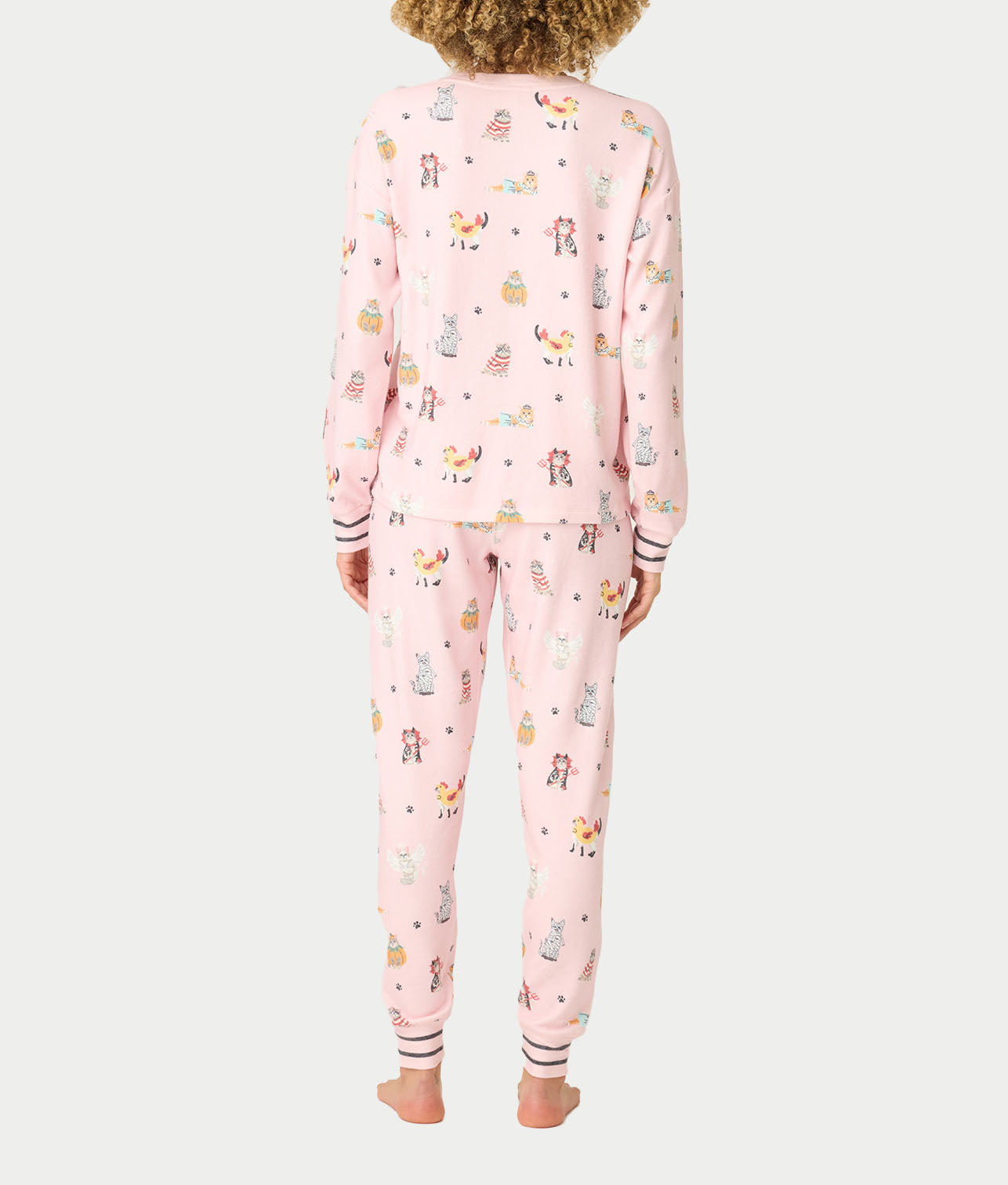 Feline Spooky Halloween Cat Knit Pajama Set thumbnail 2