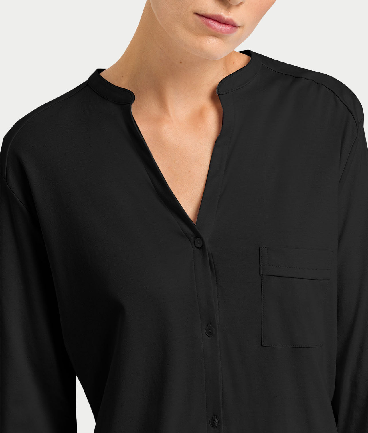 Pure Essence Button Front Soft Cotton Pajama Set thumbnail 3