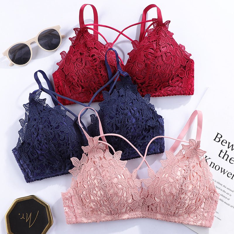 Embroidered Lace Thin seamless underwear Women's Bra thumbnail 2