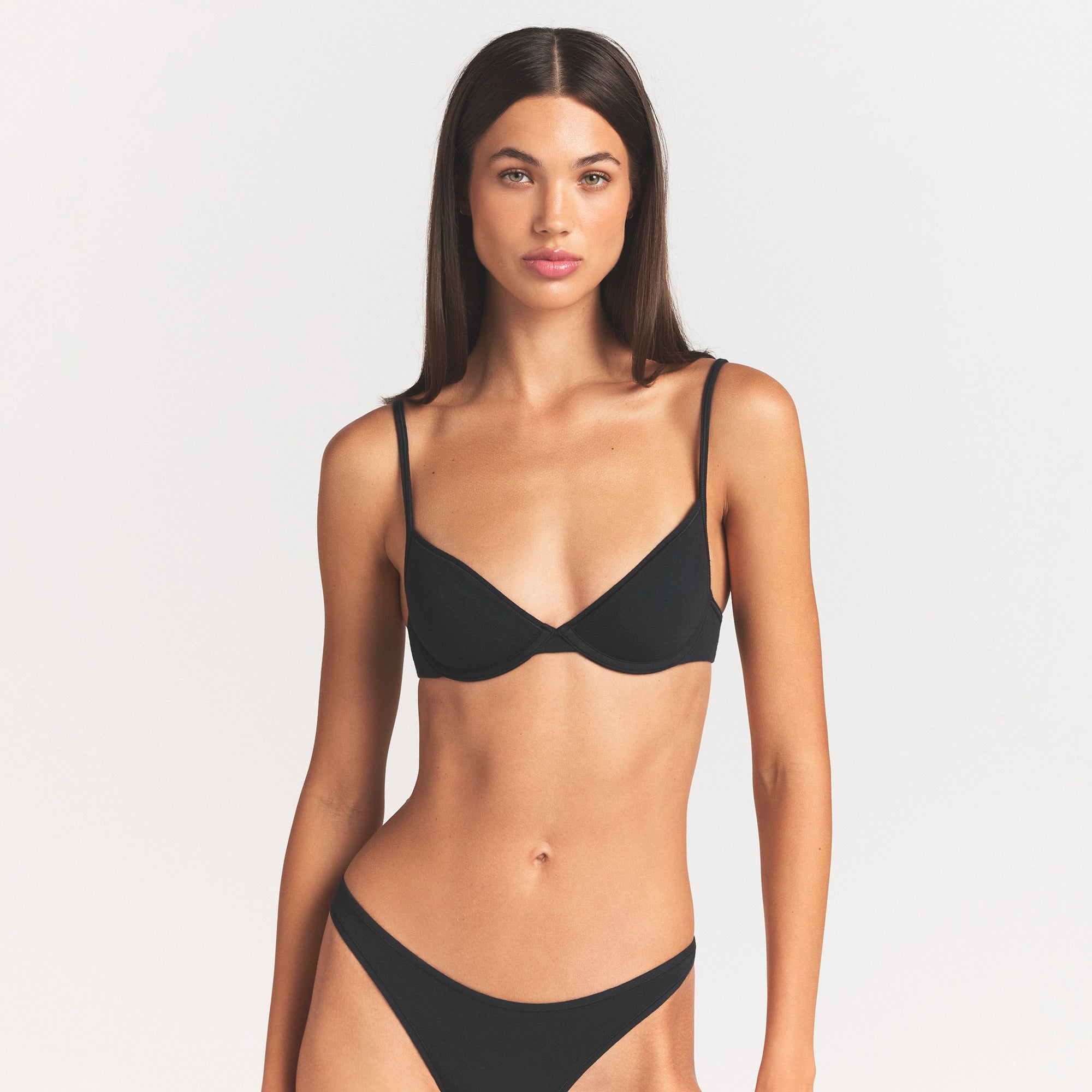 EVERYDAY COTTON UNLINED DEMI BRA | ONYX thumbnail 3