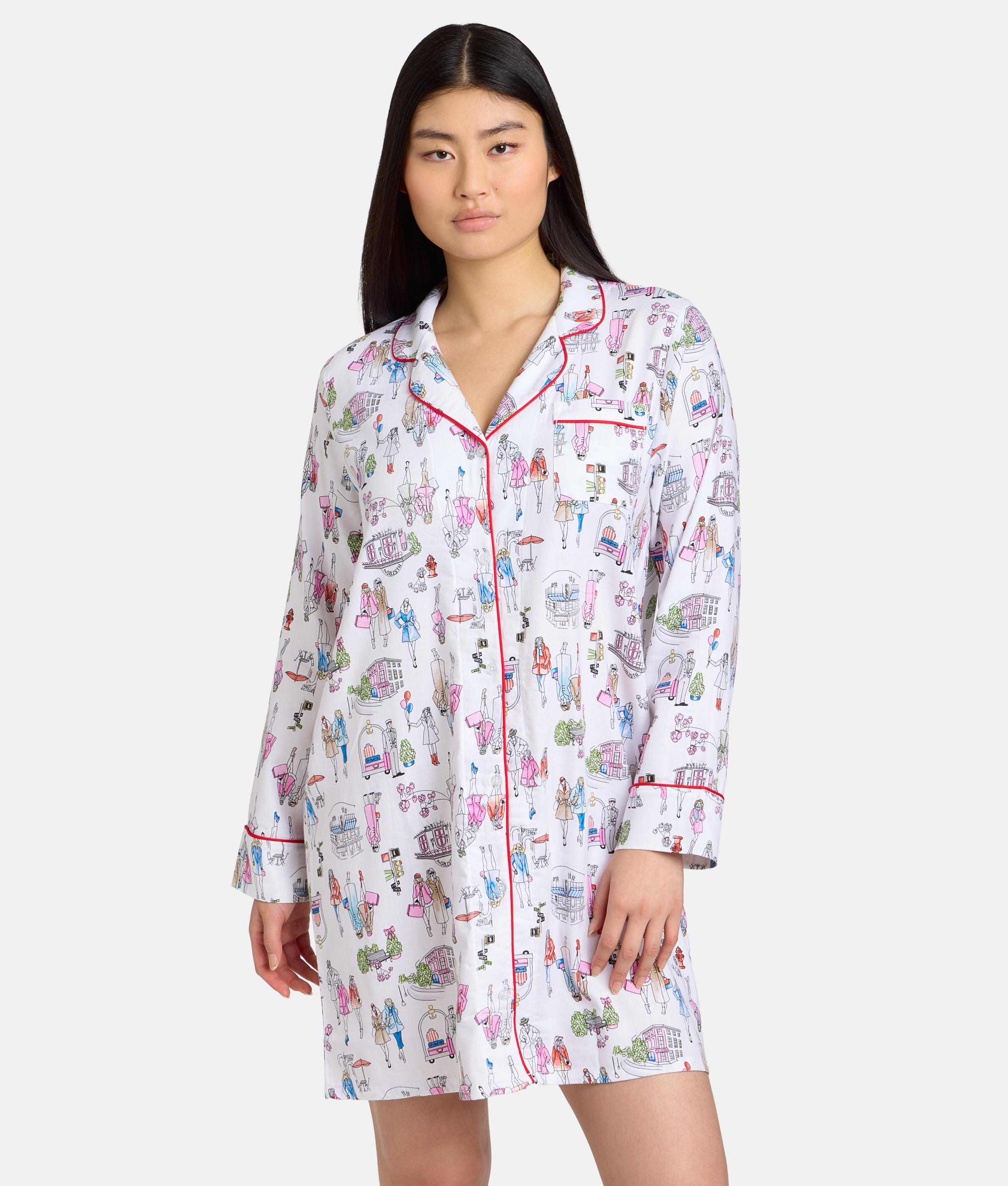 The Cozy Brushed Cotton Printed Sleep Shirt
