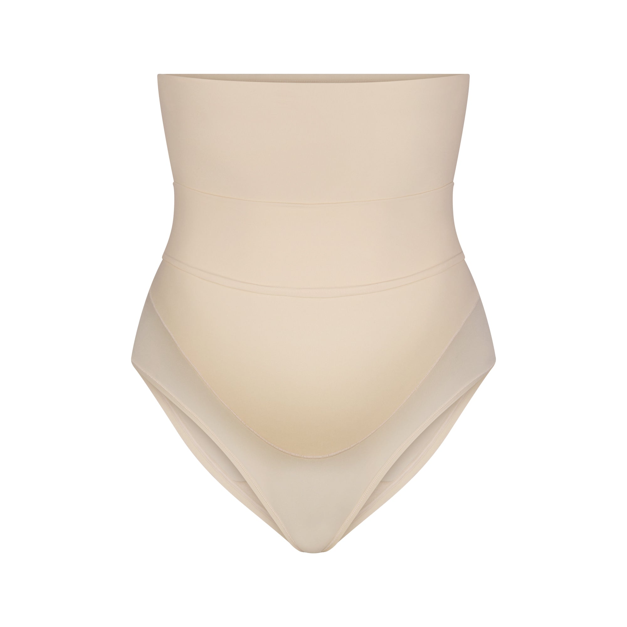 FITS EVERYBODY MATERNITY BANDED HIGH-WAISTED BRIEF | SAND