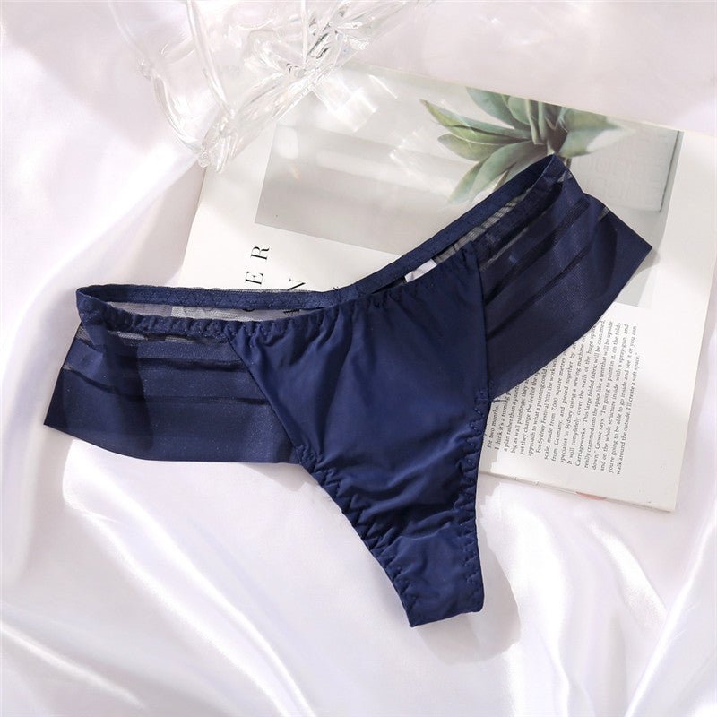Women's Ice Silk Seamless Low Waist Thong Panties Lingerie thumbnail 2