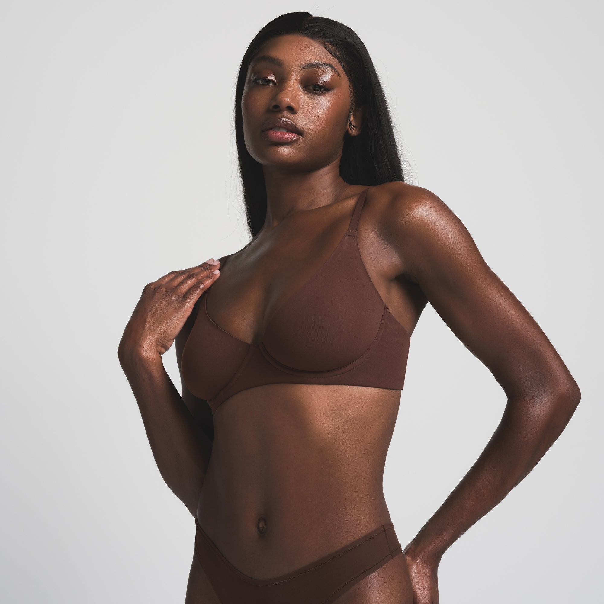 FITS EVERYBODY UNLINED DEMI BRA | COCOA thumbnail 3