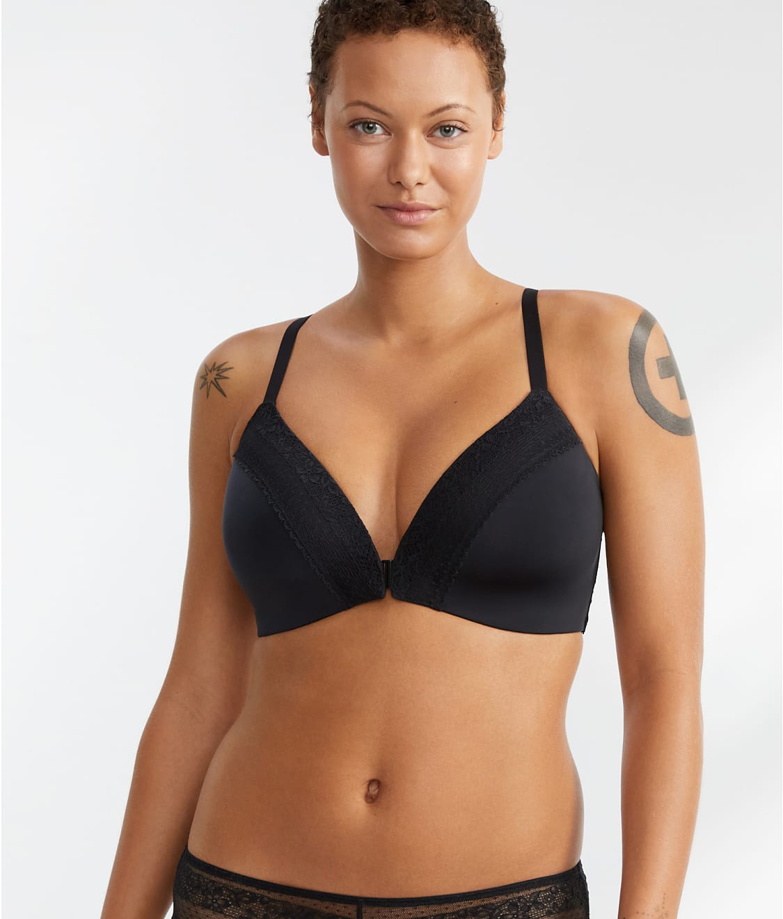 The Wire-Free Front-Close Bra with Lace
