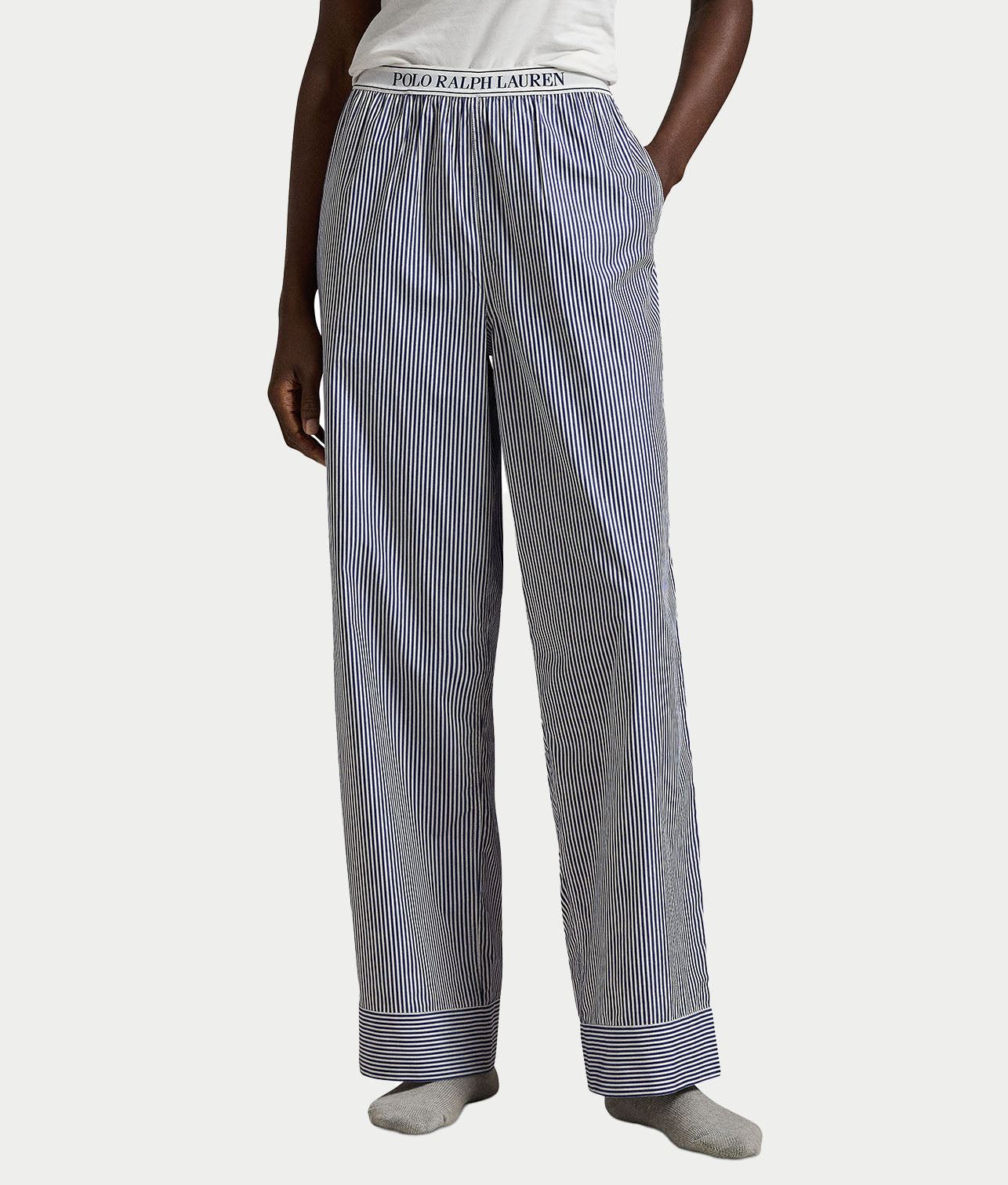 Woven Striped Pajama Pants