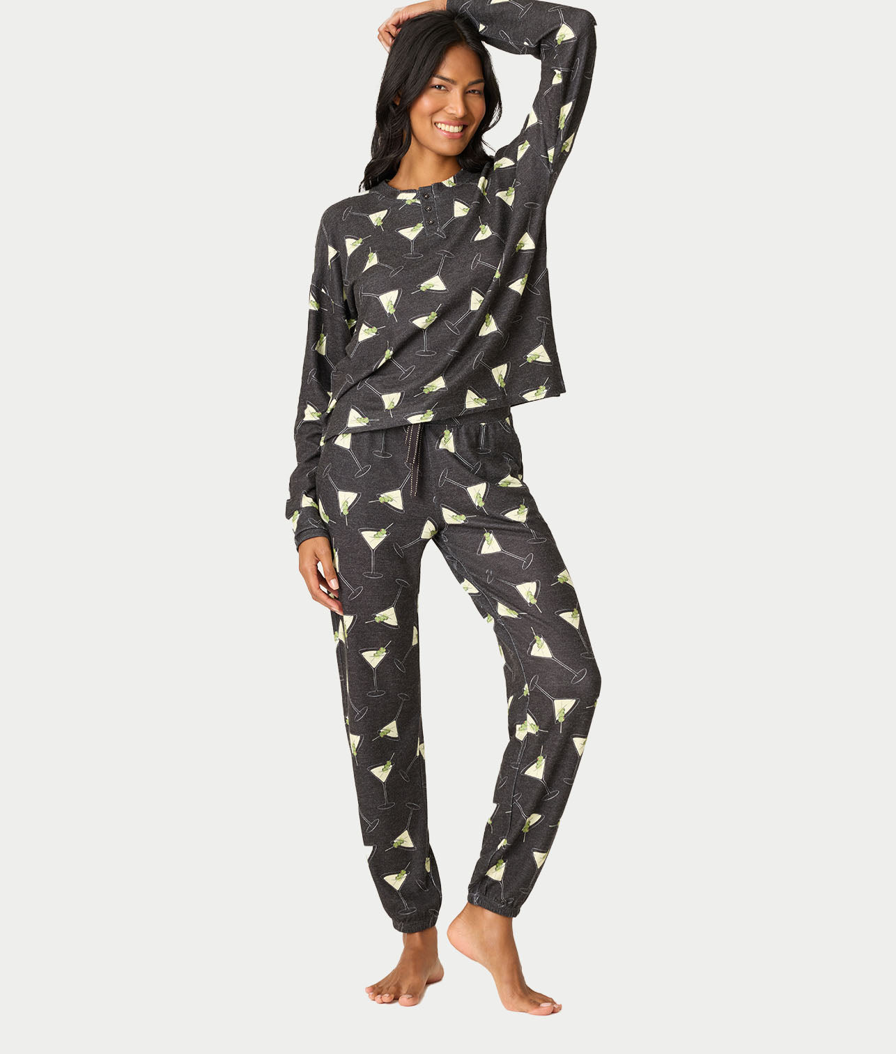 Merrier With A Martini Knit Pajama Set