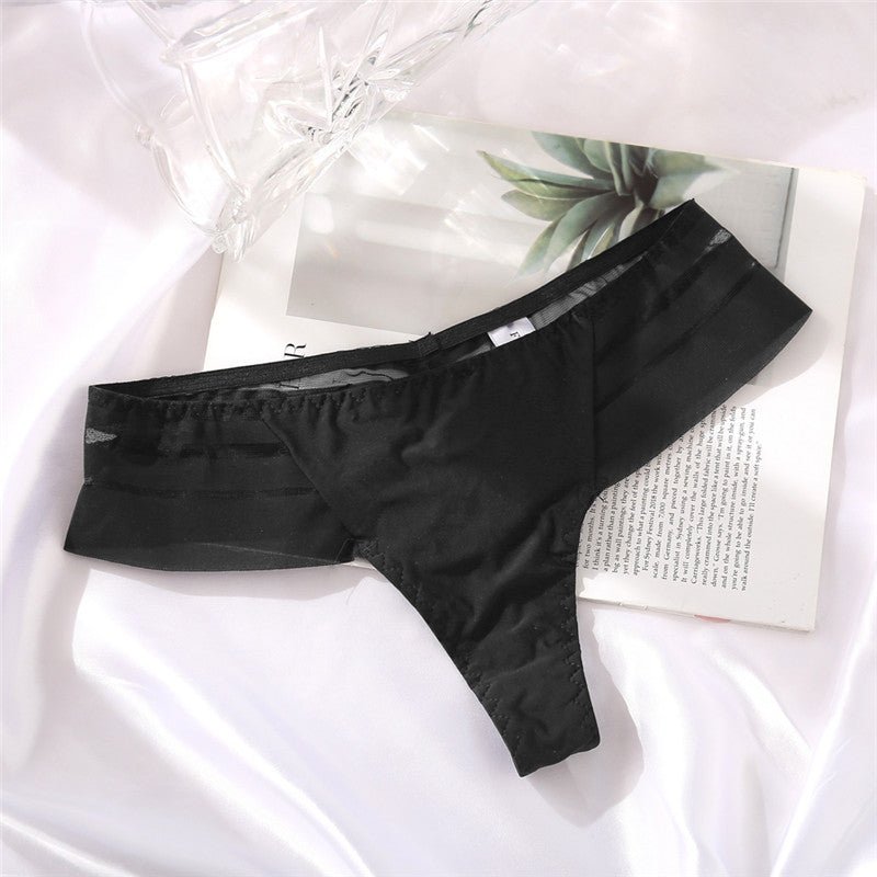 Women's Ice Silk Seamless Low Waist Thong Panties Lingerie thumbnail 3