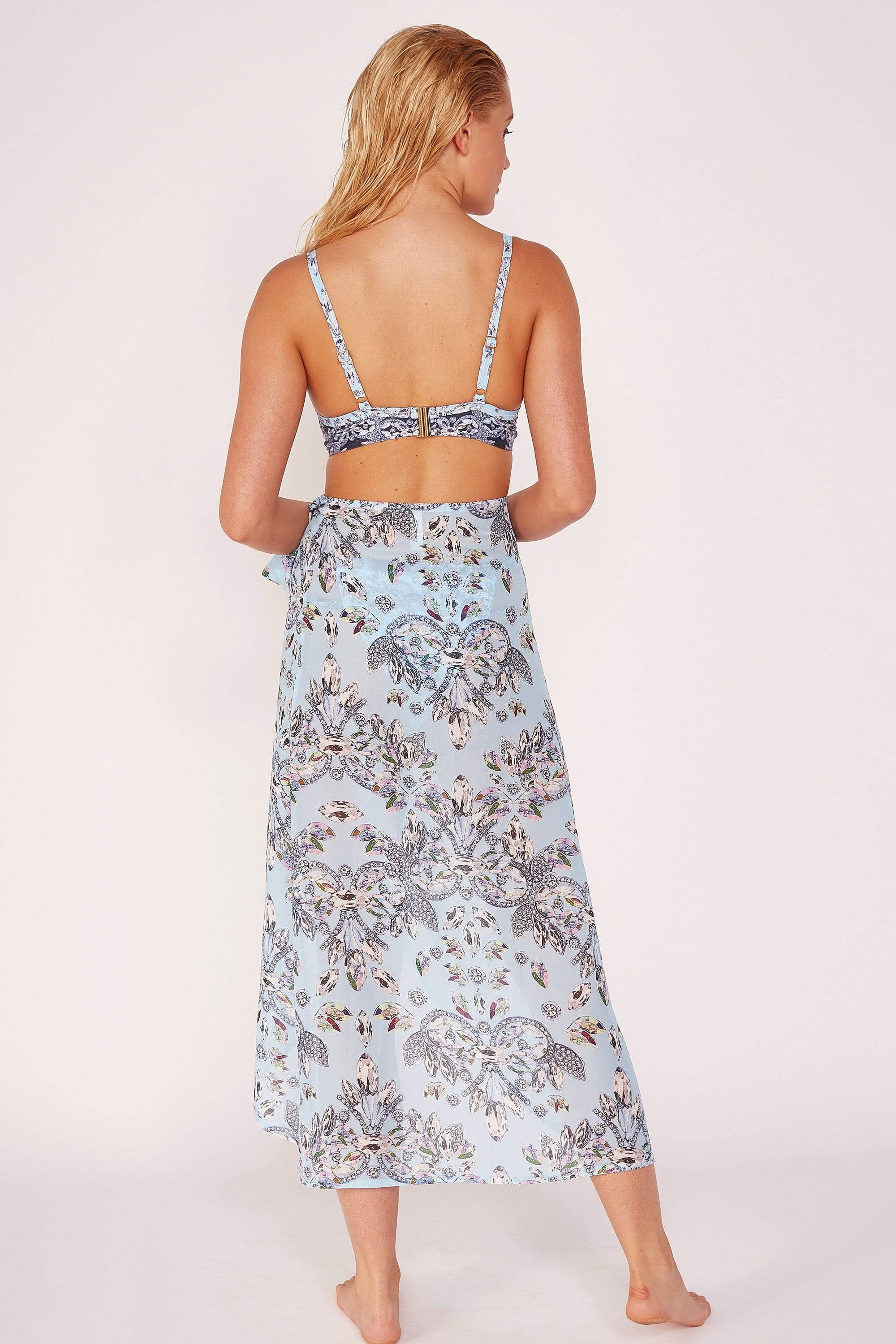 Jewel Print Sheer Beach Sarong thumbnail 2