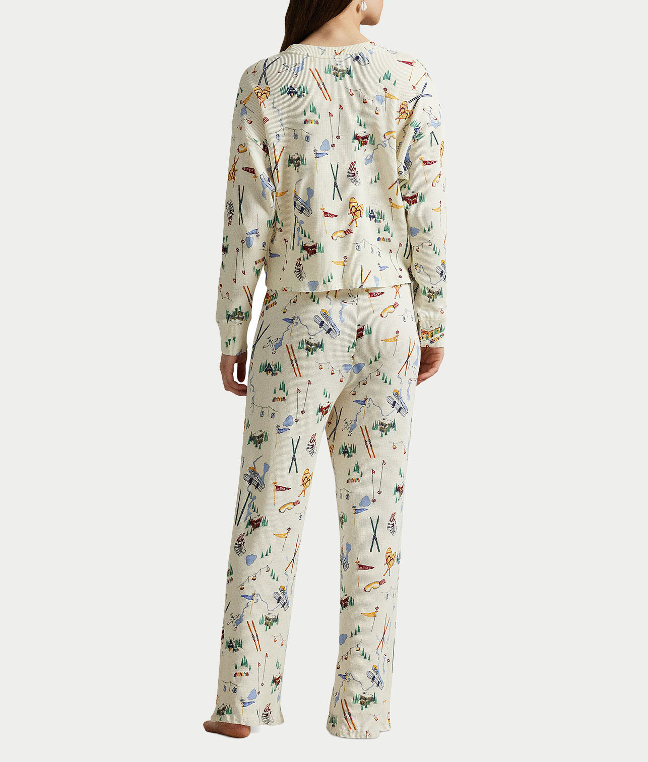 Club Waffle Knit Long Sleeve Pajama Set thumbnail 2