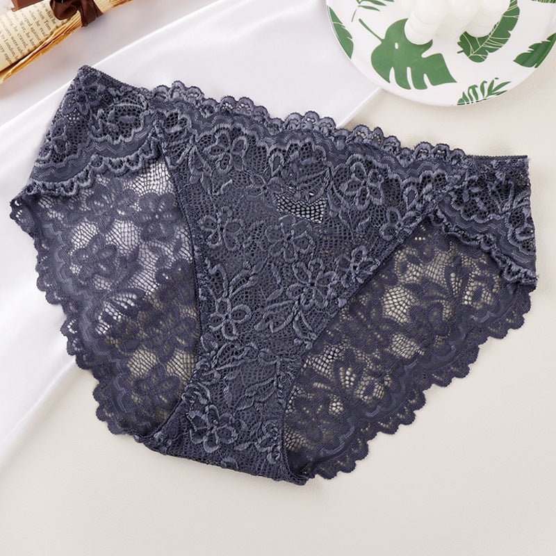 European Style Lace Briefs Comfortable Panties thumbnail 3