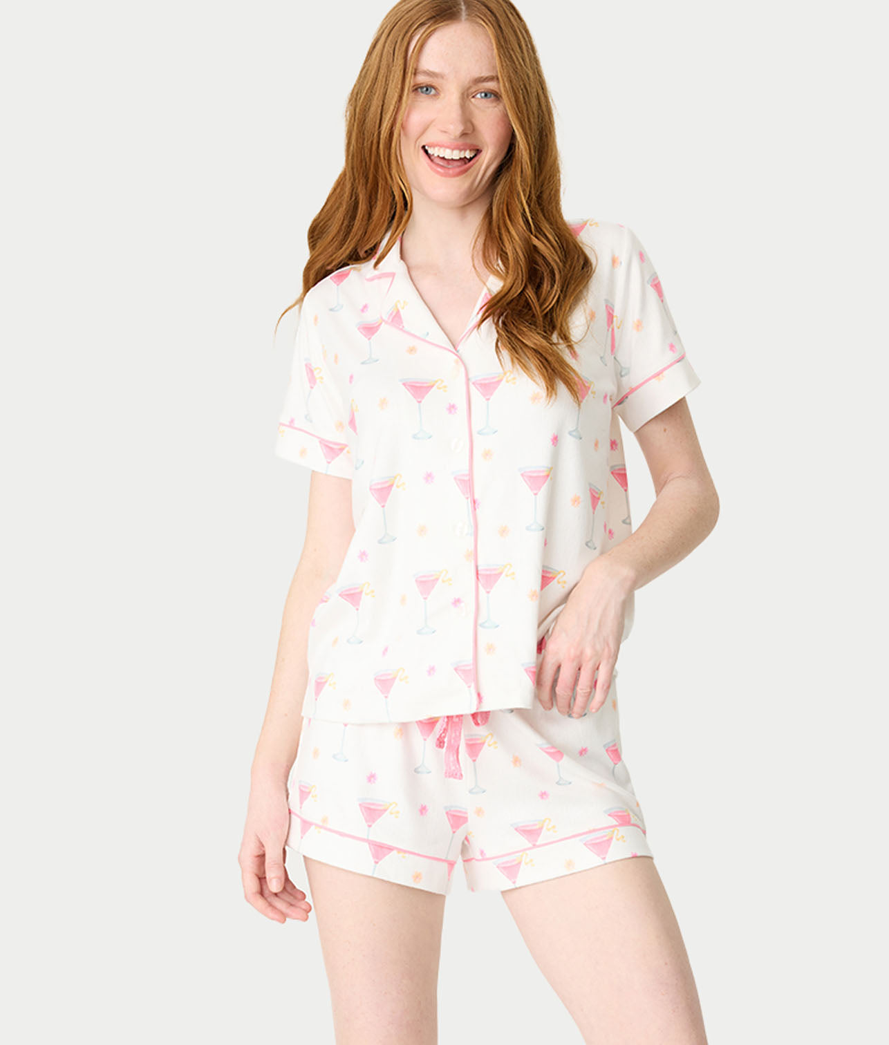 Tini Time Drinks 3-Piece Knit Pajama Set