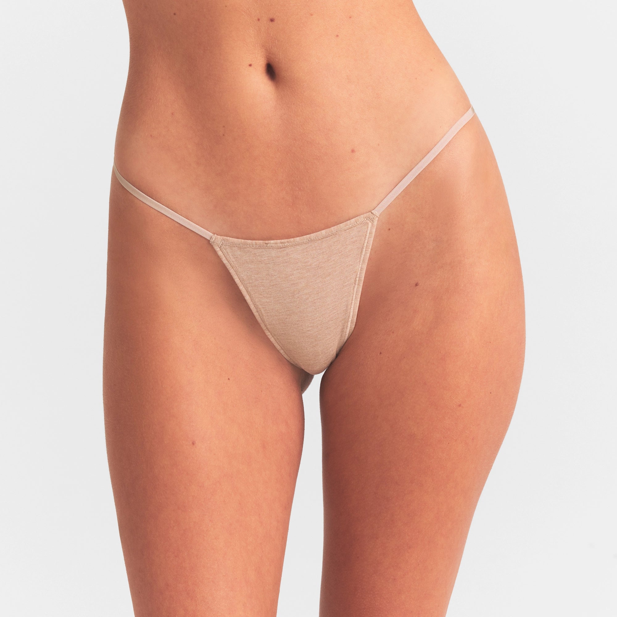 EVERYDAY COTTON STRING THONG | CLAY HEATHER thumbnail 3
