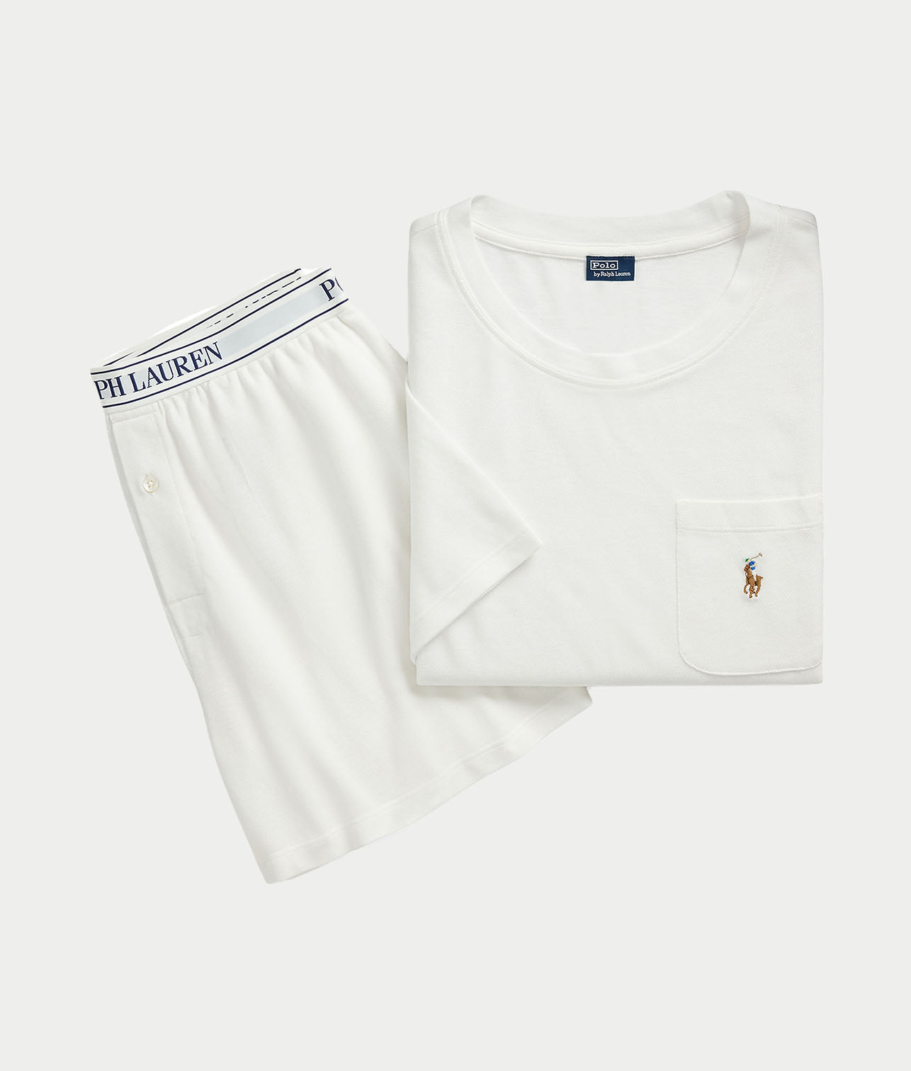 Oxford Knit Pajama Shorts Set thumbnail 2