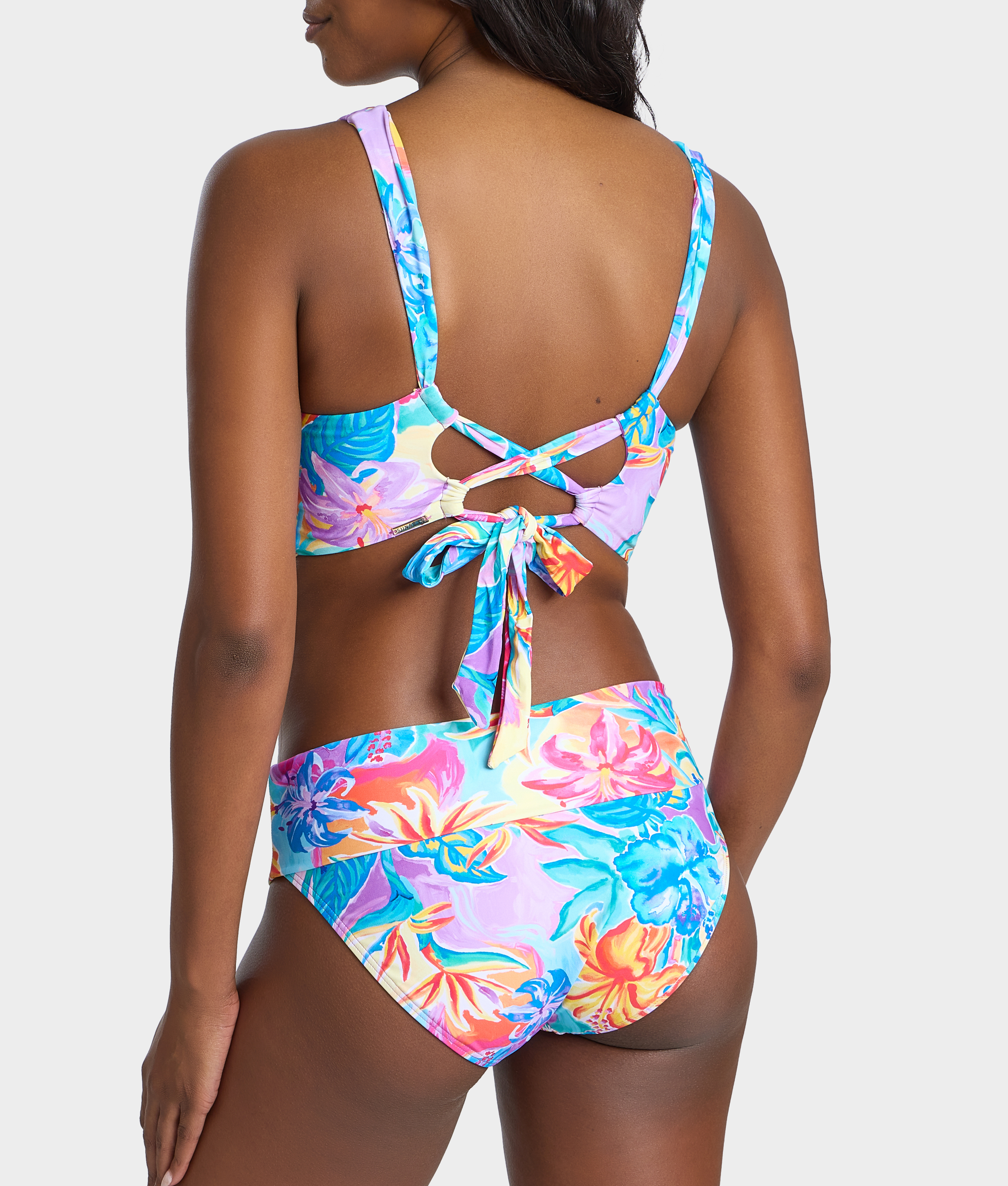 Hannah Fold-Over High-Waist Bikini Bottom thumbnail 3