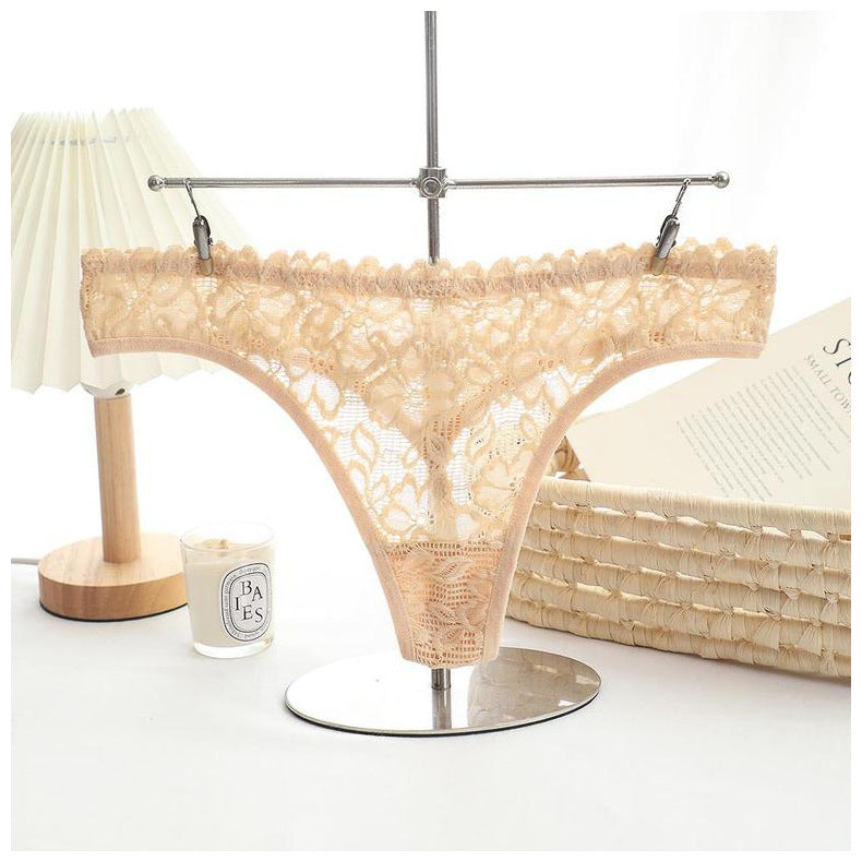American Style Cut-Out Panties Temptation Cotton Lace Thong Panties thumbnail 3