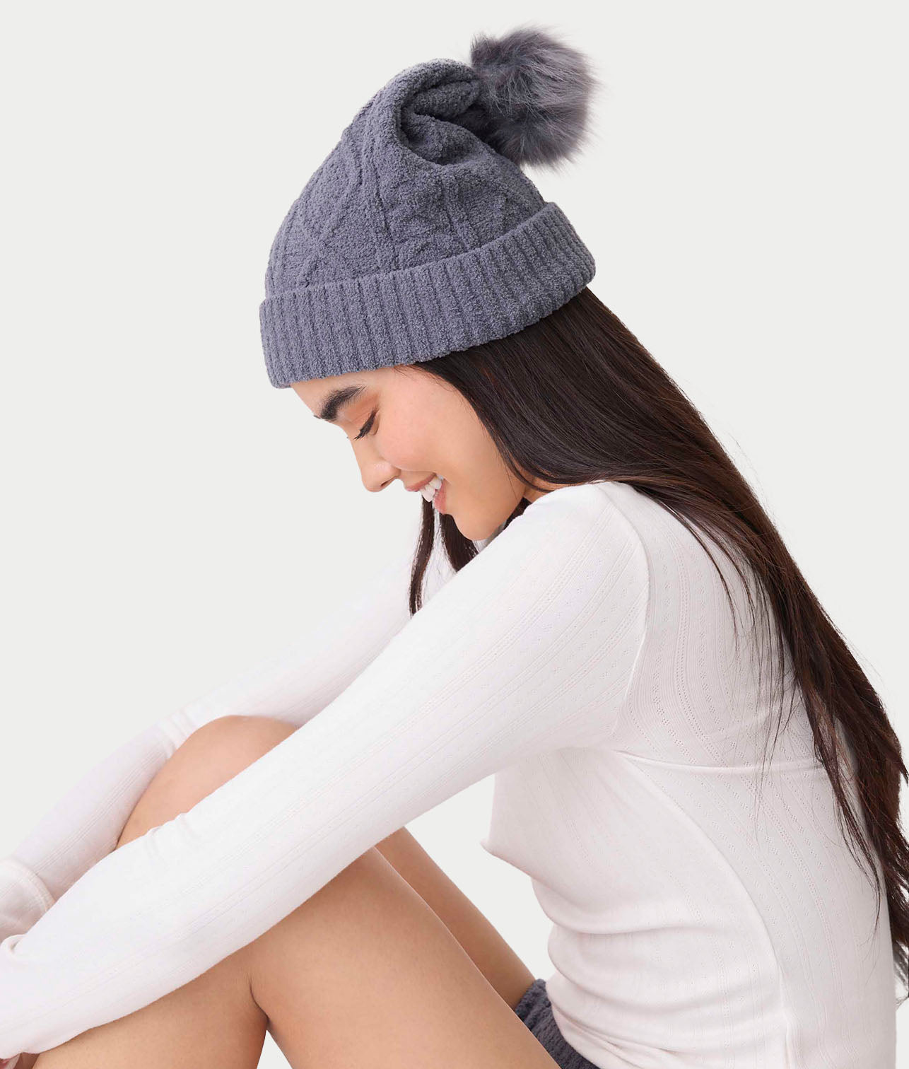 Chenille Cable Knit Crew Beanie thumbnail 3