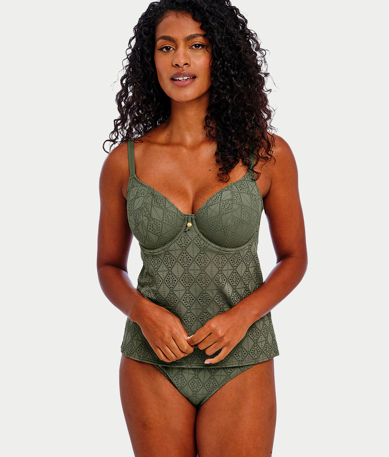 Nomad Nights Underwire Plunge Tankini Top