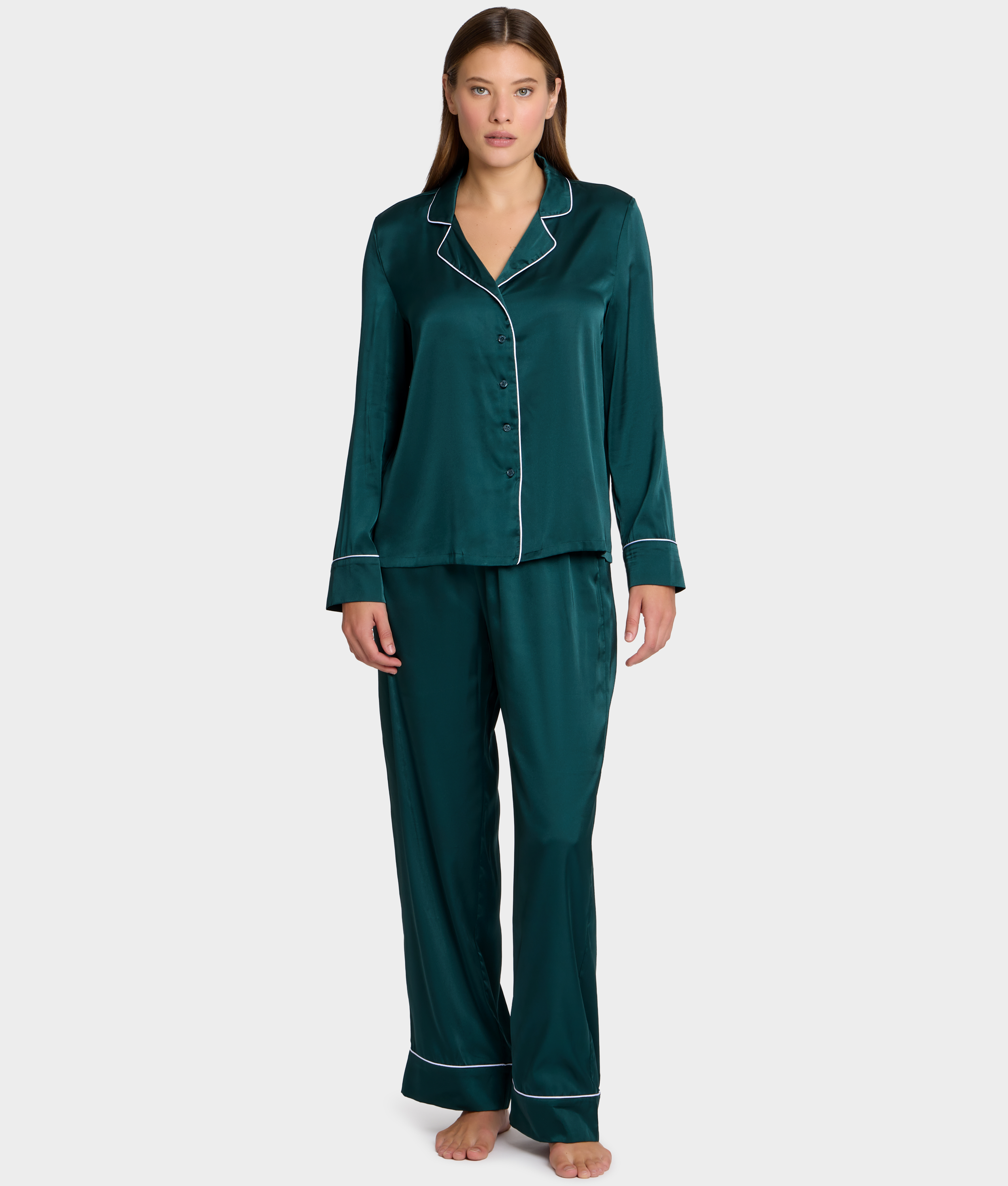 The Washed Satin Pajama Set