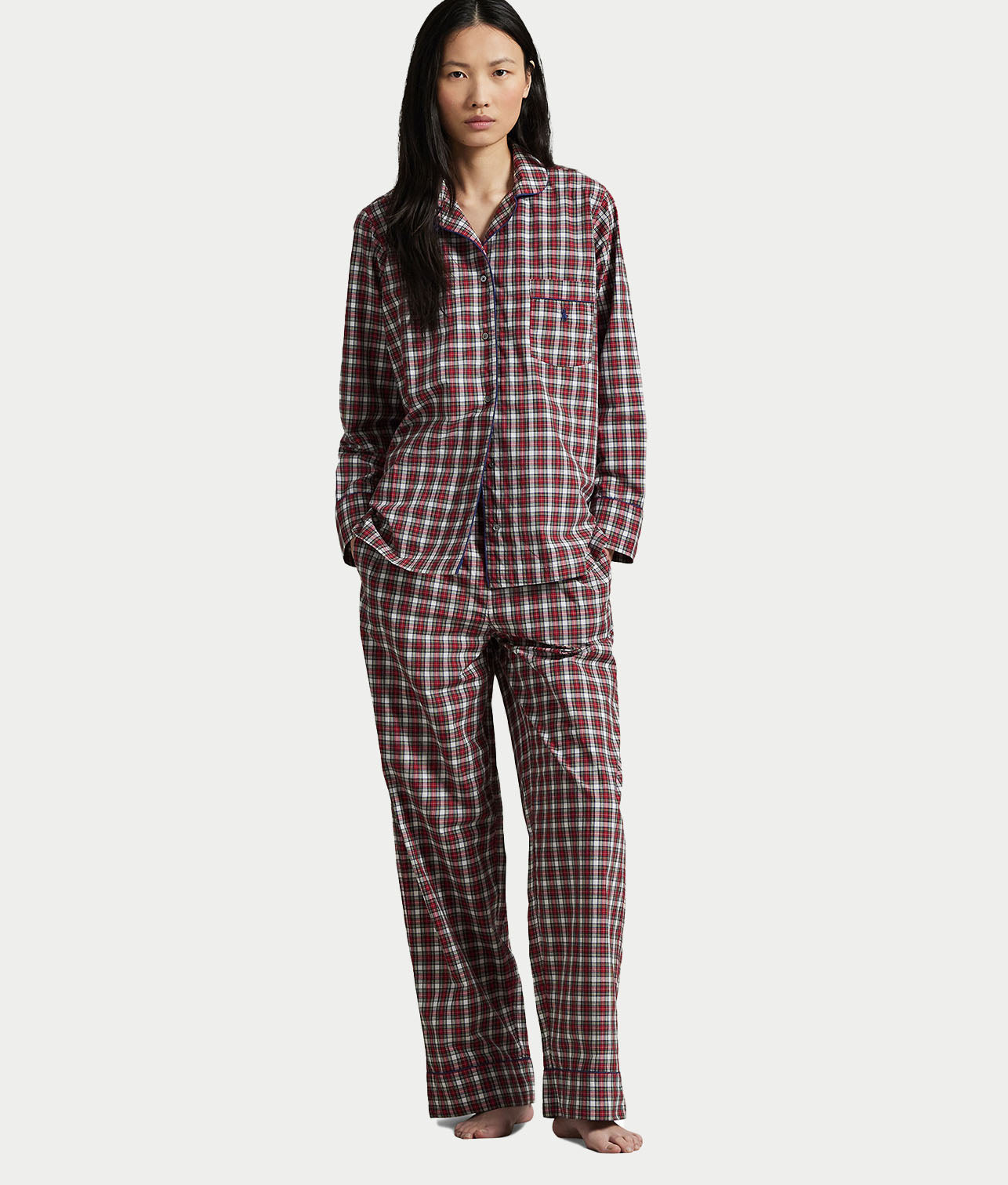 Madison Plaid Woven Twill Pajama Set