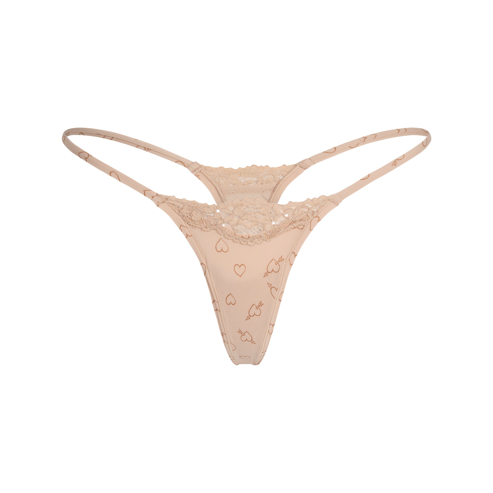 FITS EVERYBODY LACE STRING THONG | MICA SKETCHED HEARTS