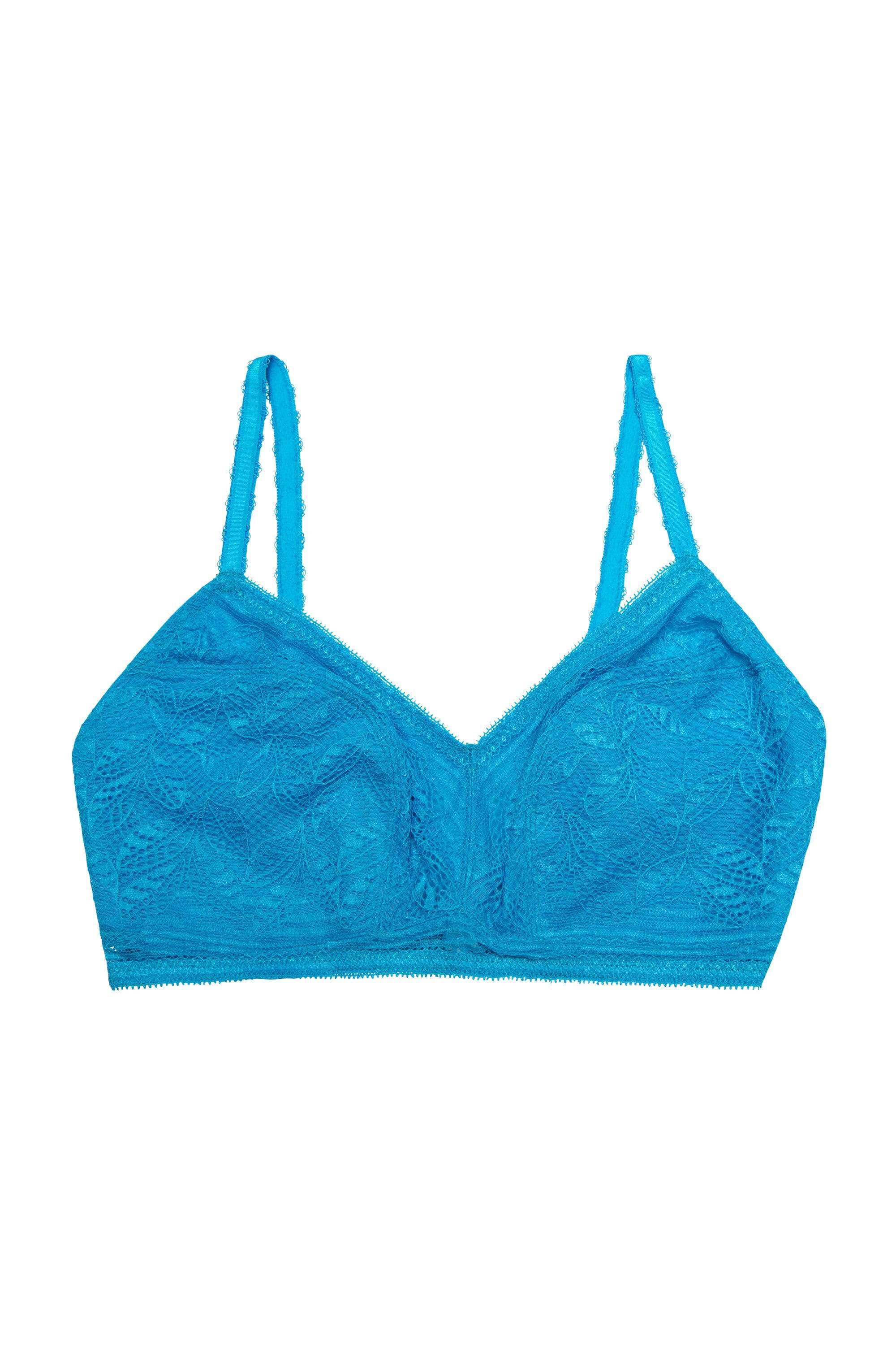 Emma Sky Blue Lace Wireless Bra thumbnail 2