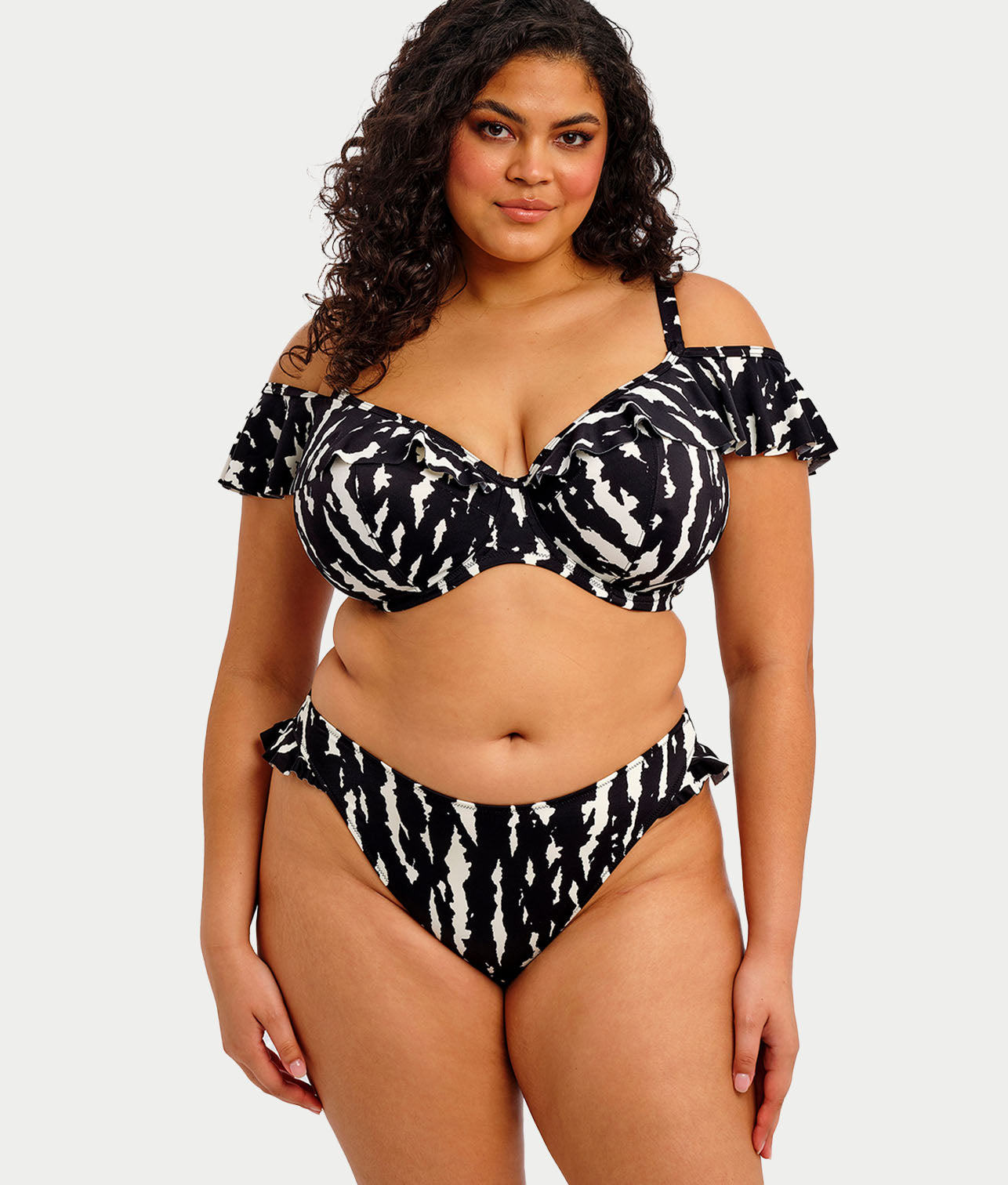 Plus Size Echo Shell Hi-Cut Bikini Bottom