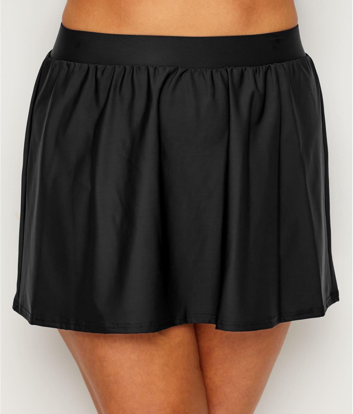 Plus Size Solid Skirted Swim Bottom