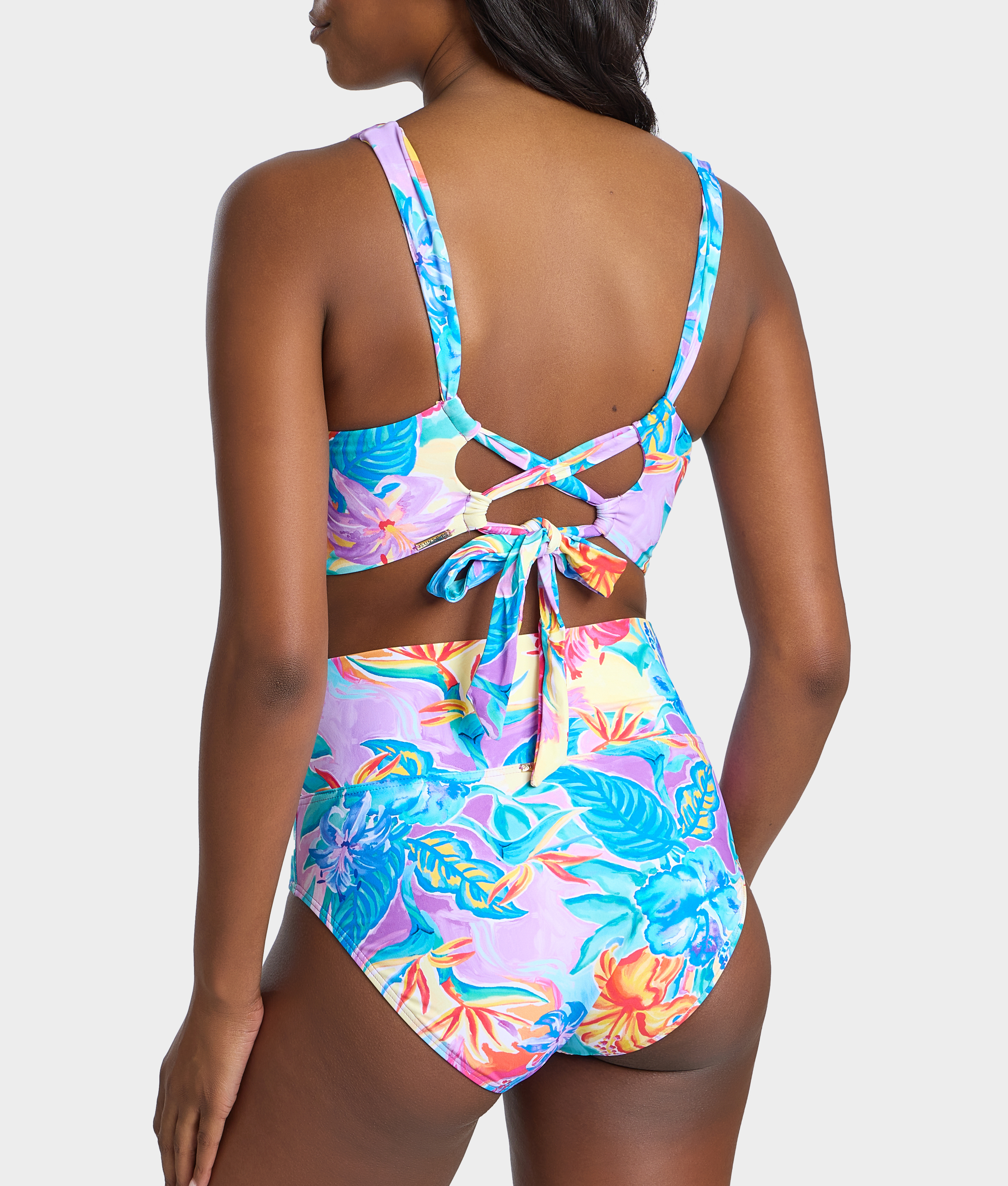 Hannah Fold-Over High-Waist Bikini Bottom thumbnail 2