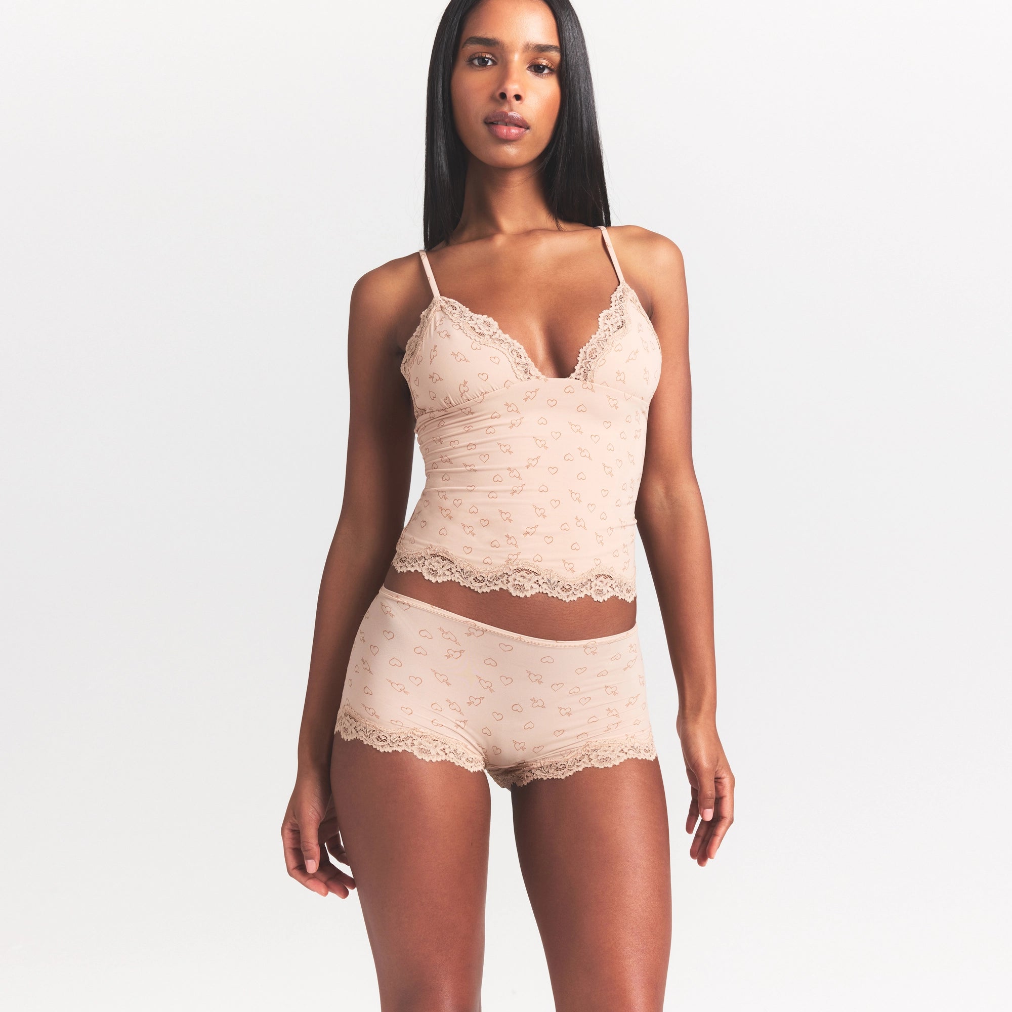 FITS EVERYBODY LACE BOY SHORT | MICA SKETCHED HEARTS thumbnail 3