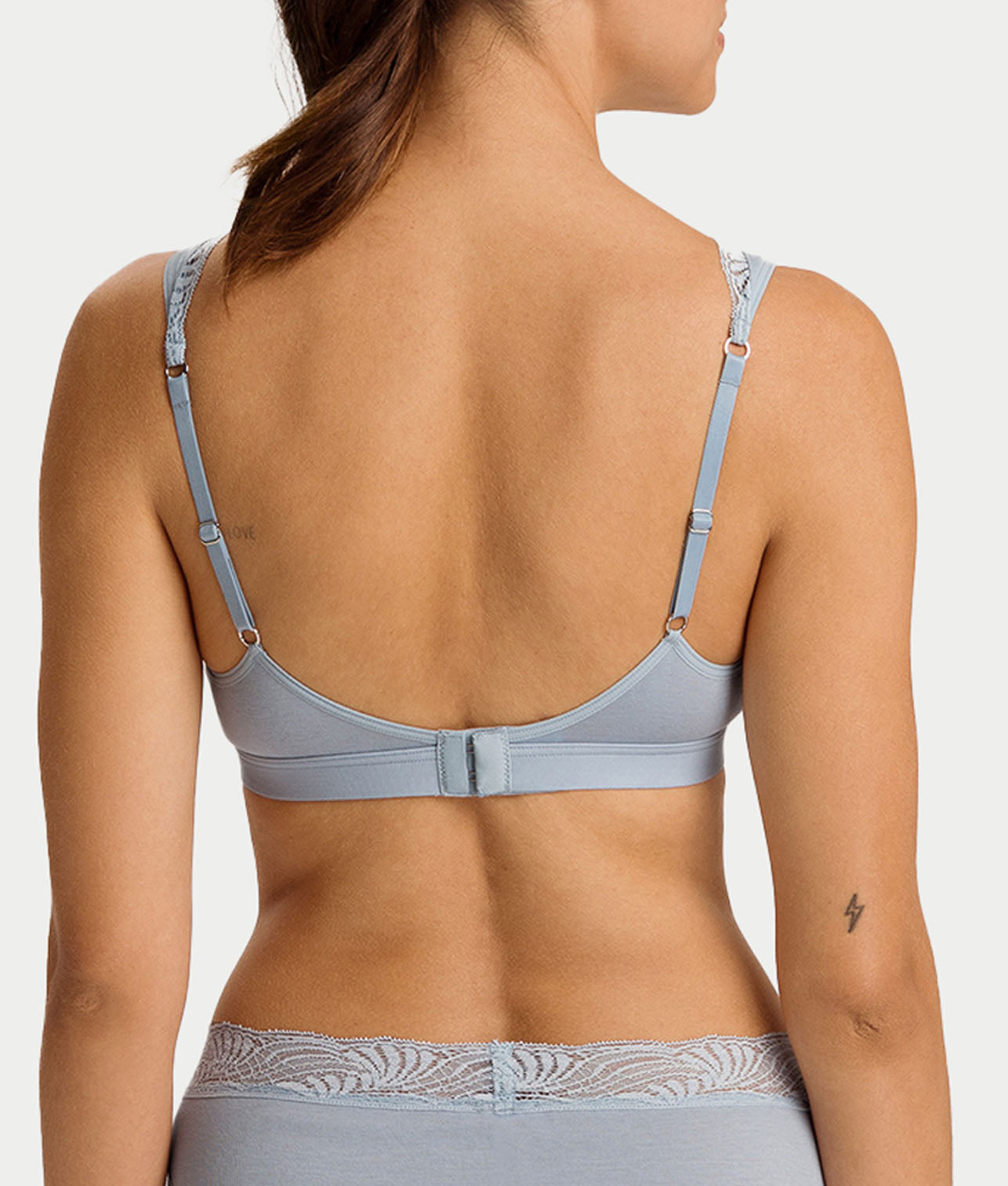 Cotton Delight Lace Trim Cotton Soft Cup Bra thumbnail 2