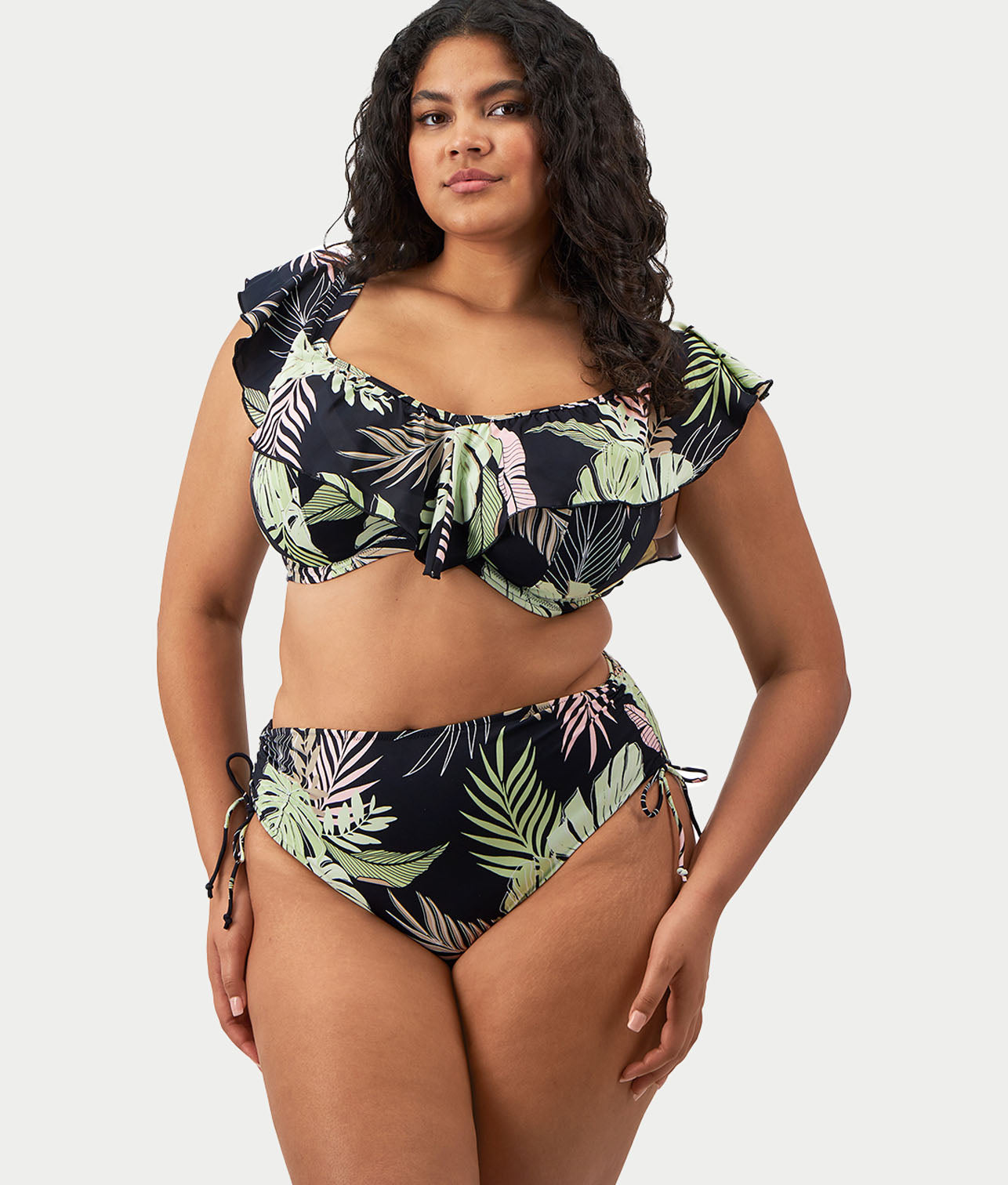 Plus Size Tropical Retreat Ruffle Bikini Top thumbnail 2