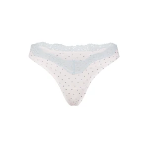 FITS EVERYBODY LACE DIPPED THONG | SLATE PIN DOT PRINT