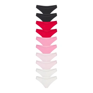 LIGHTWEIGHT COTTON THONG 10-PACK | CARNATION MULTI