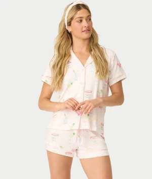 Pretty Punch Cocktail 3-Piece Knit Pajama Set