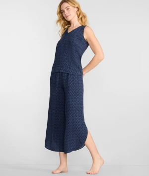 Tank & Cropped Woven Pajama Set