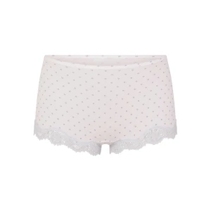 FITS EVERYBODY LACE BOY SHORT | SLATE PIN DOT PRINT