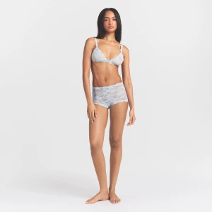 STRETCH LACE BOY SHORT | POWDER BLUE