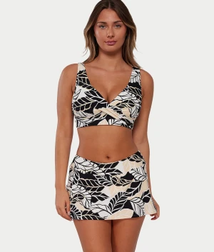 Printed Sporty Skirted Bikini Bottom