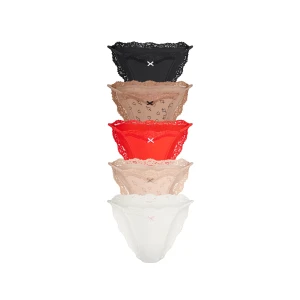 FITS EVERYBODY LACE STRING BIKINI 5-PACK | SKETCHED HEARTS MULTI