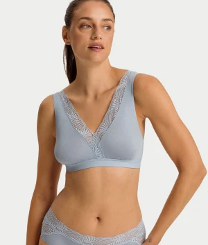 Cotton Delight Lace Trim Cotton Soft Cup Bra